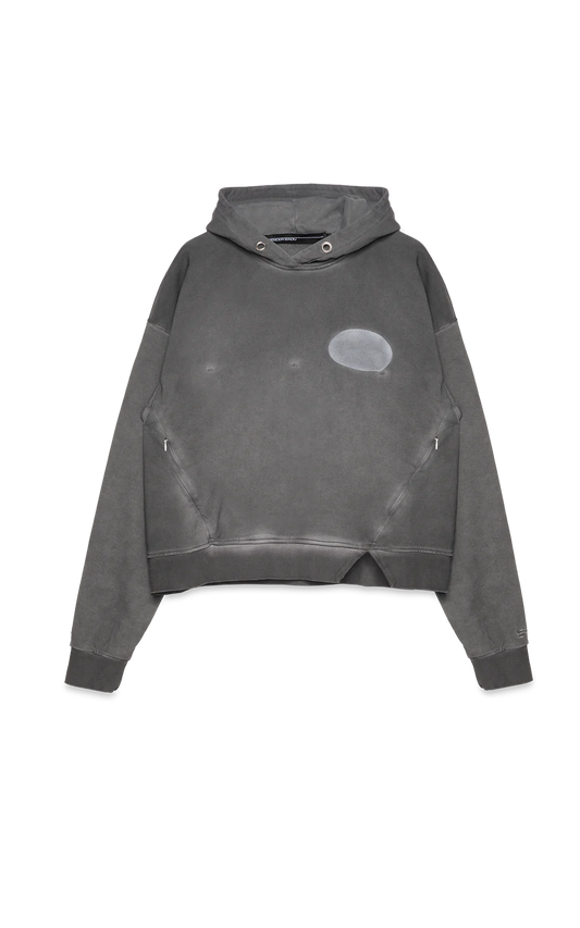 Grey Dyed Hoodie