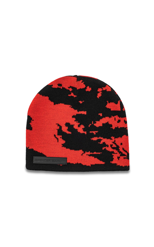 Red Reversible Globe Beanie