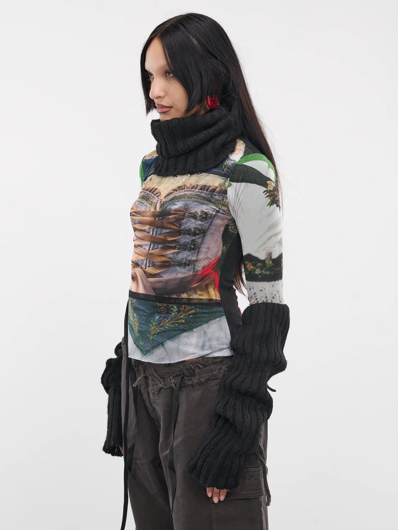 Mesh Longsleeve Turtleneck