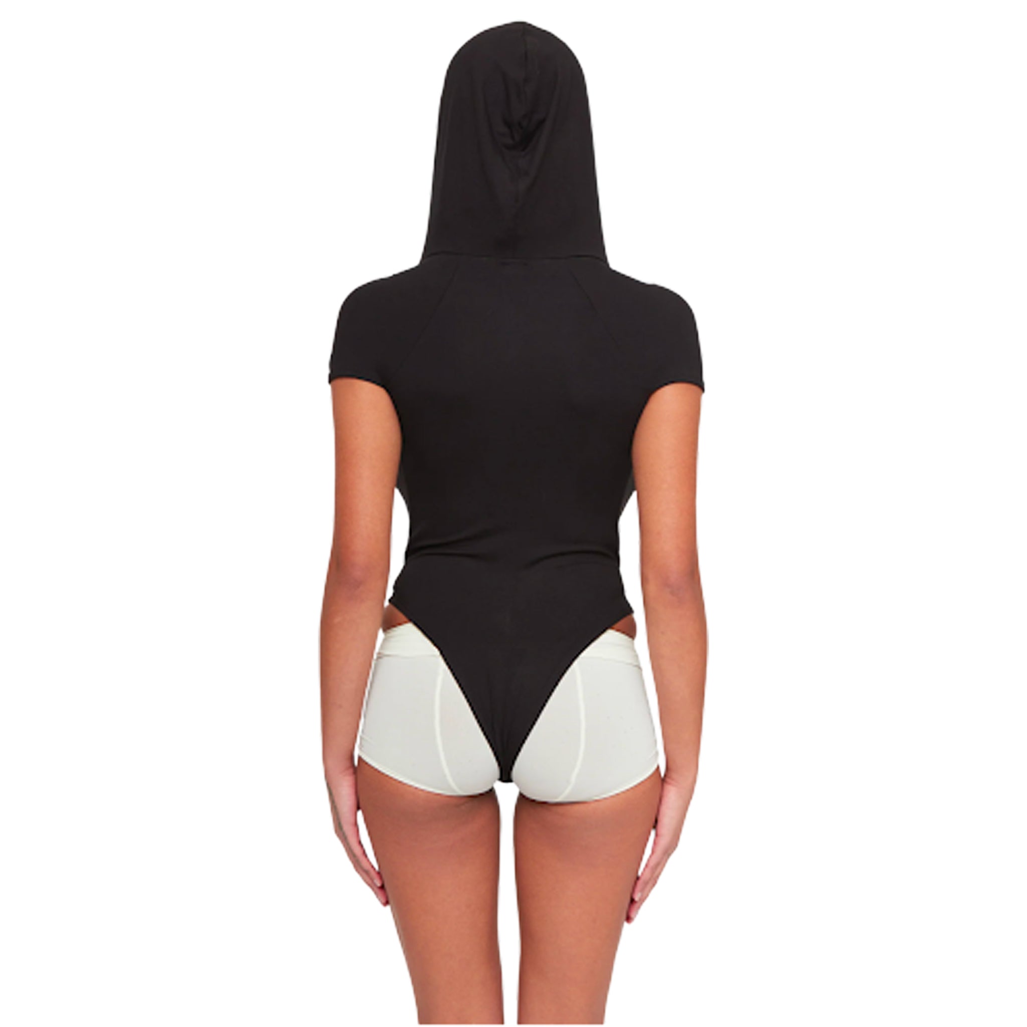 Hooded Bodysuit Black