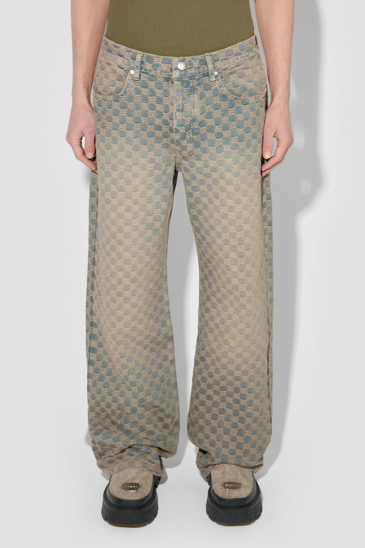Jacquard Denim Monogram Trousers