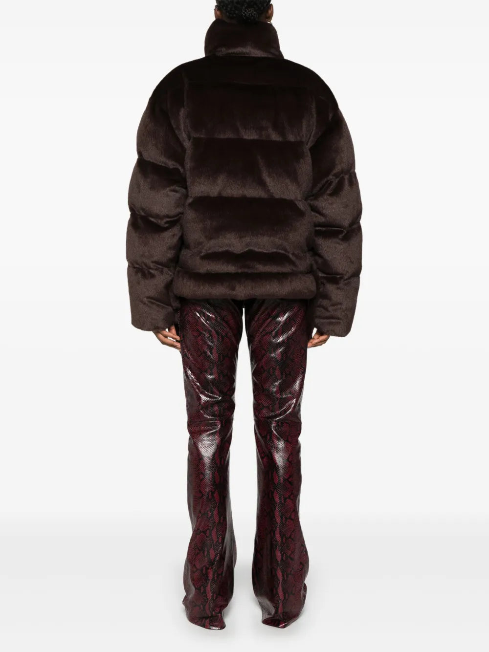 Furry Strappy Puffer Jacket