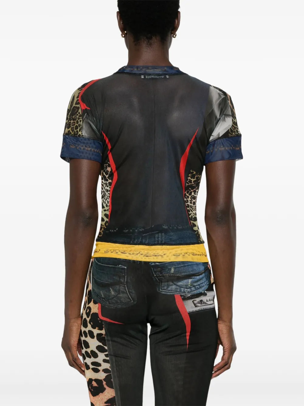 Mesh T-Shirt - Suit print