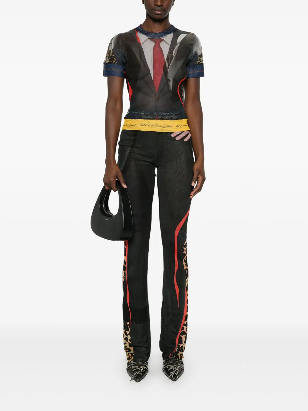 Mesh T-Shirt - Suit print