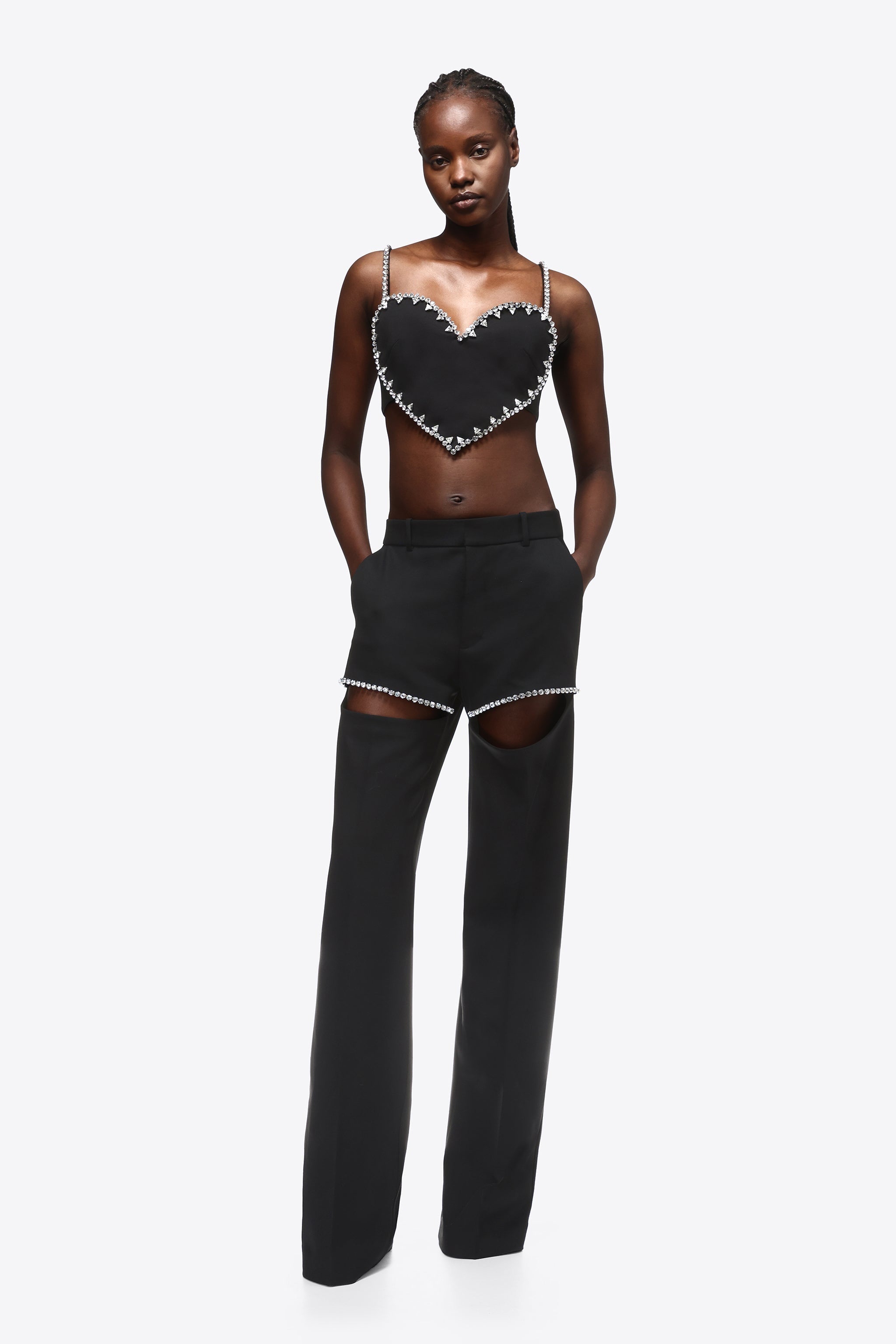 Crystal Trim Heart Top
