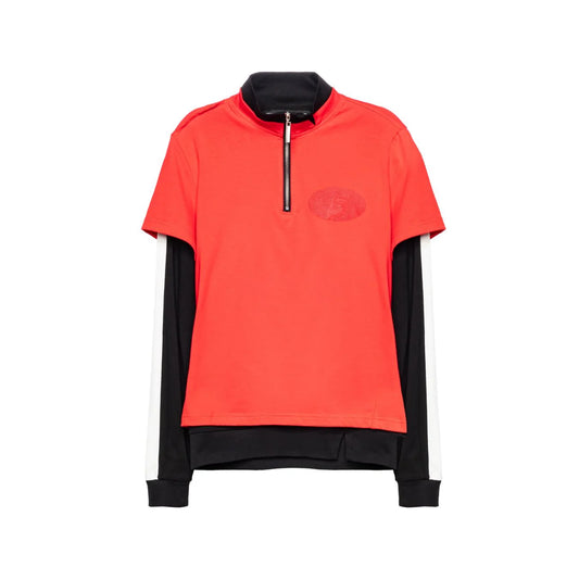 Red & Black Layered Tracket Jacket