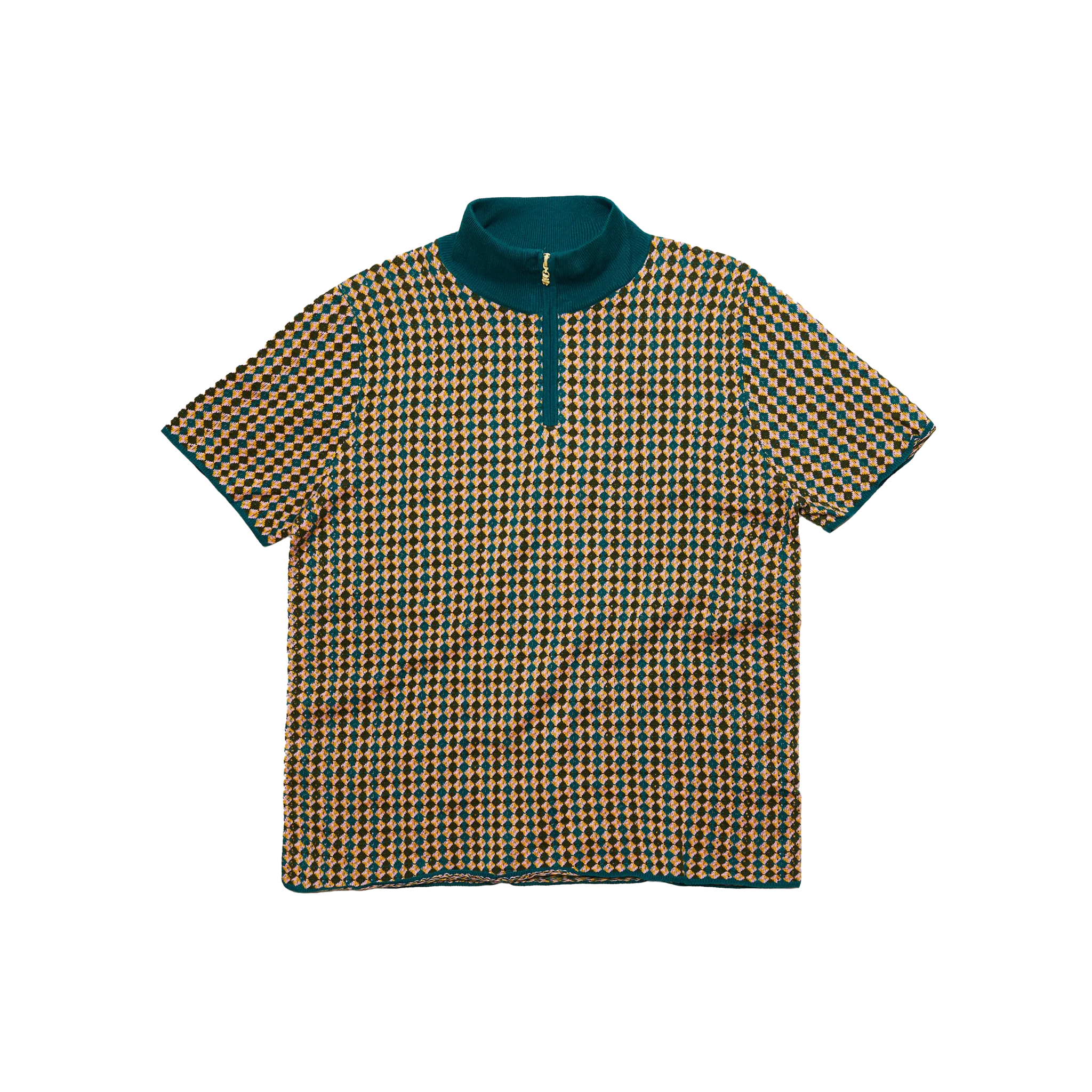 Check Knit Quarter Zip