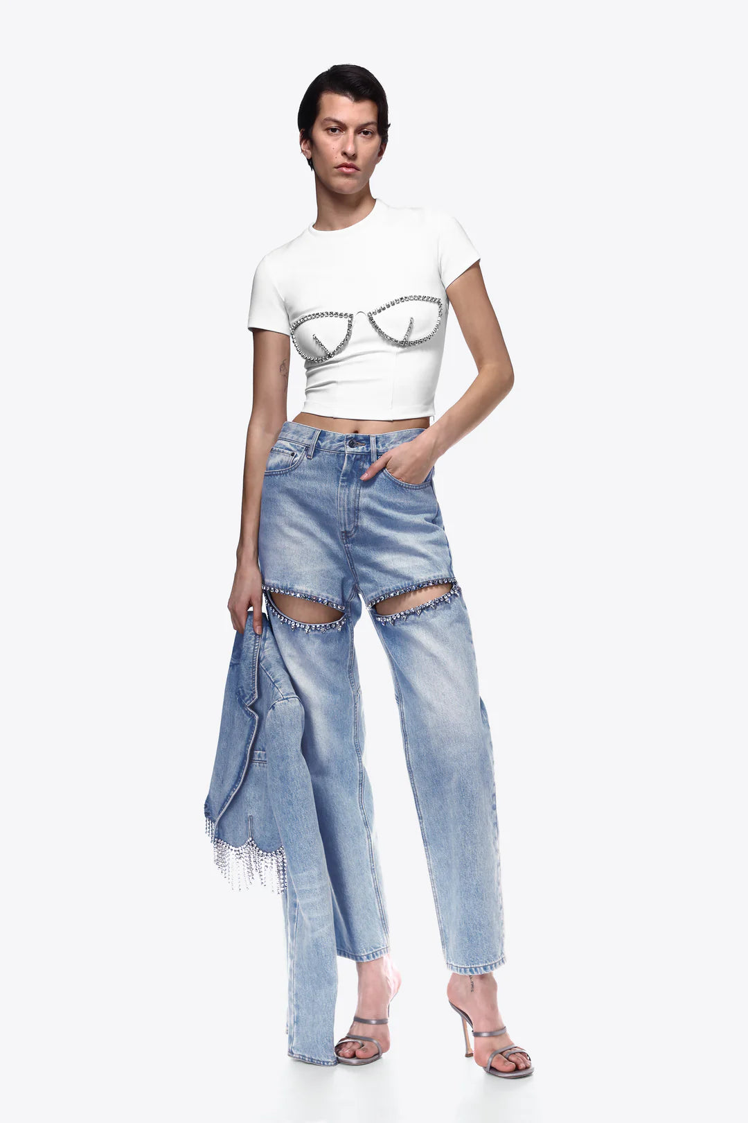 Crystal Slit Jean