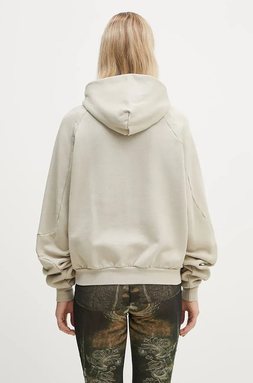 Cotton Sweatshirt Oversized Zip Hoodie