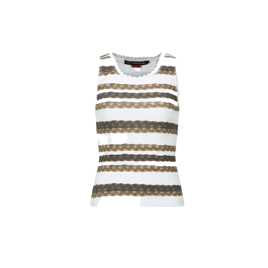 Hair Braid Stripe Tank Top