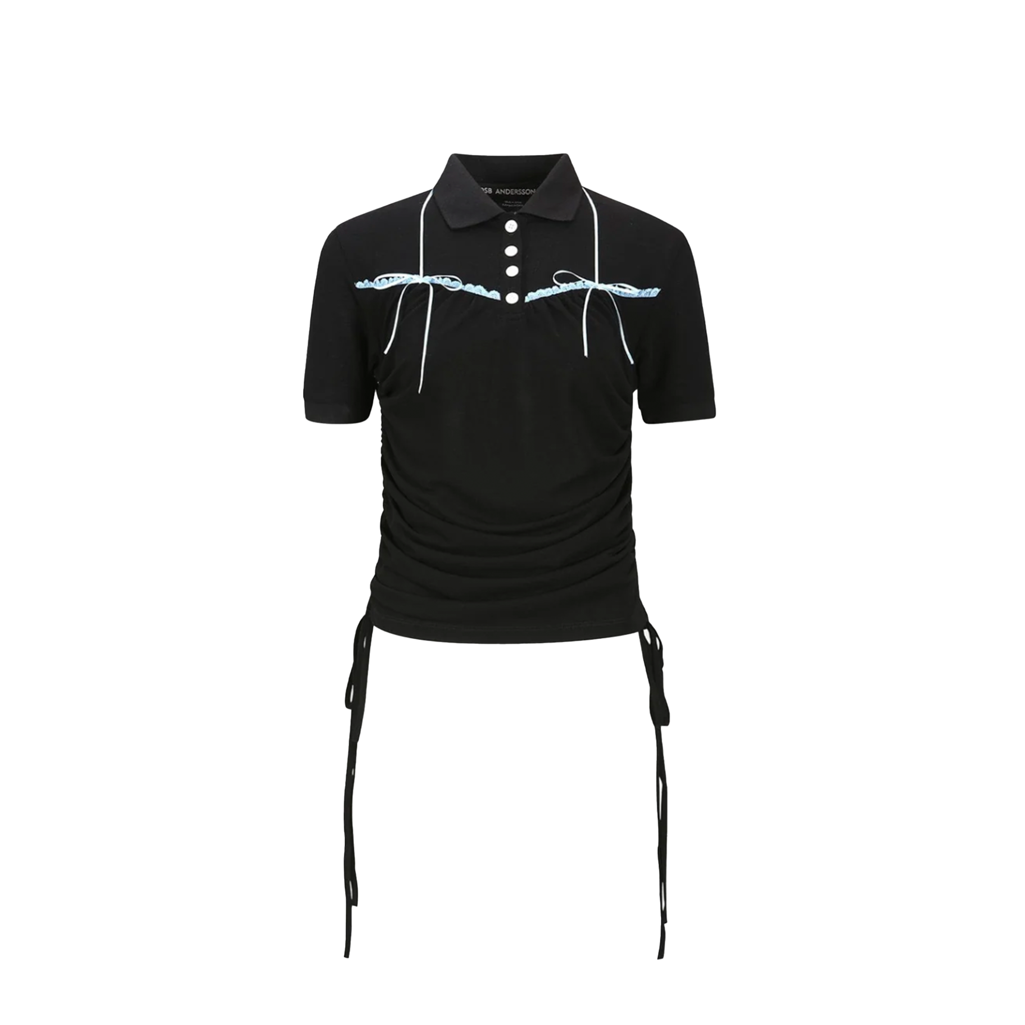 Halter String Pique Polo Shirt