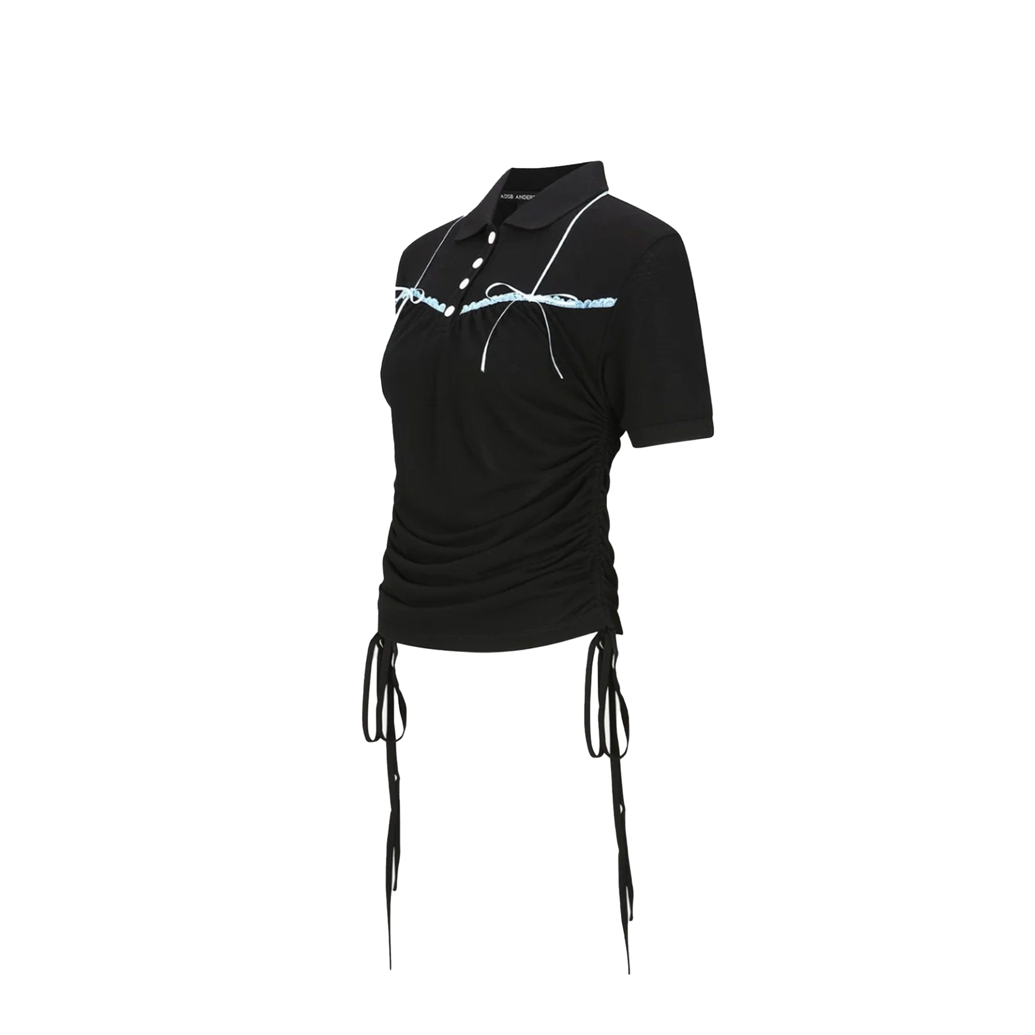 Halter String Pique Polo Shirt