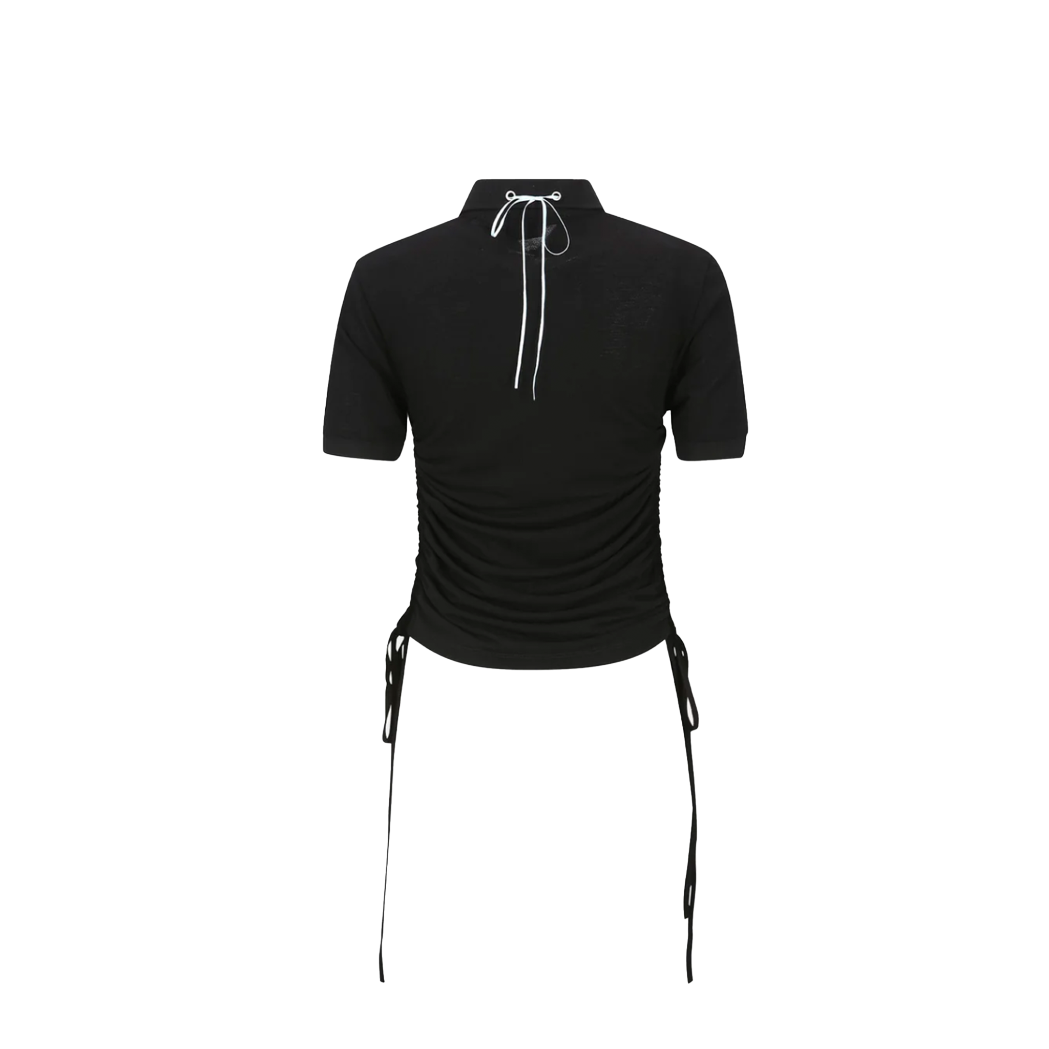 Halter String Pique Polo Shirt