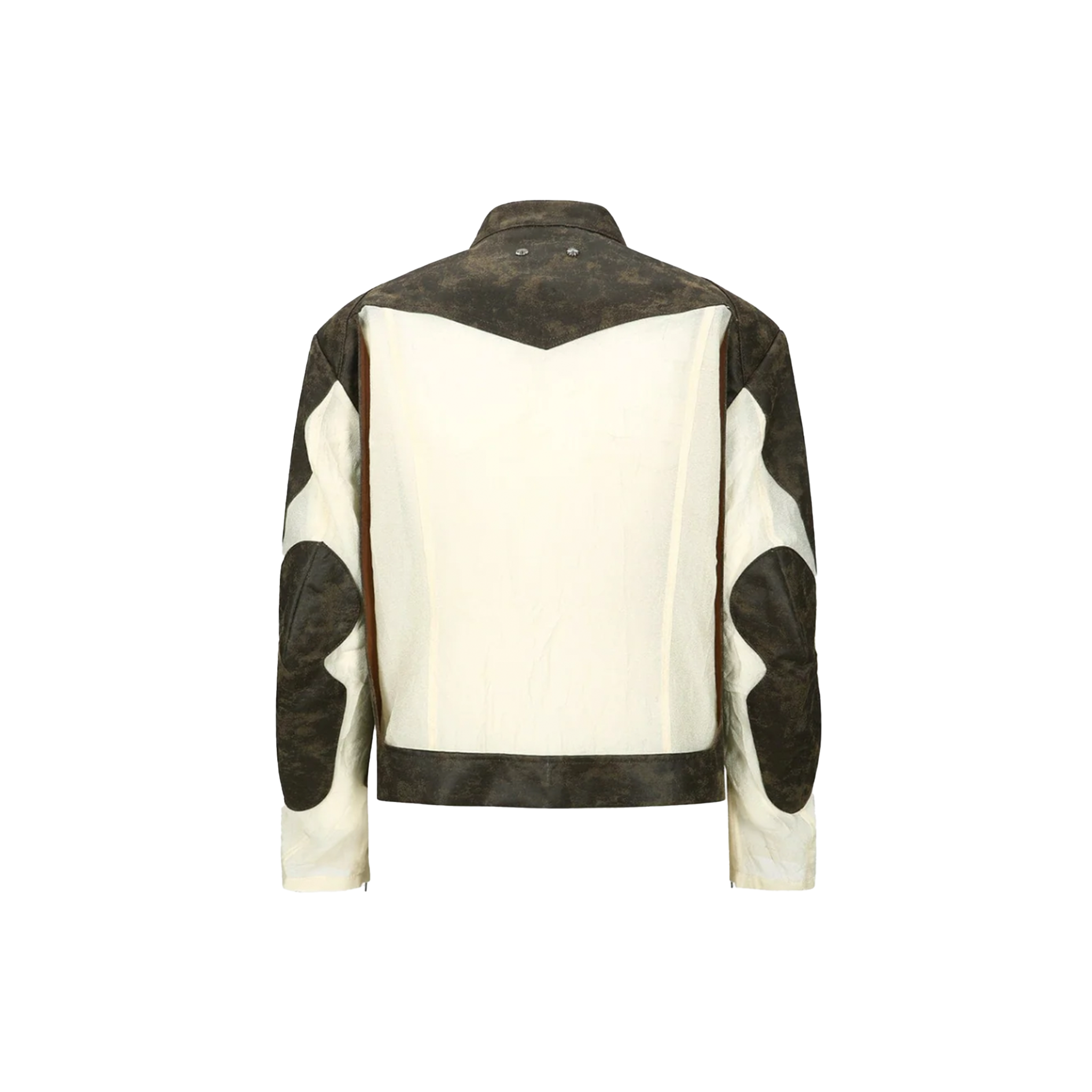 Unisex Faux-Leather & Sheer Rider Jacket
