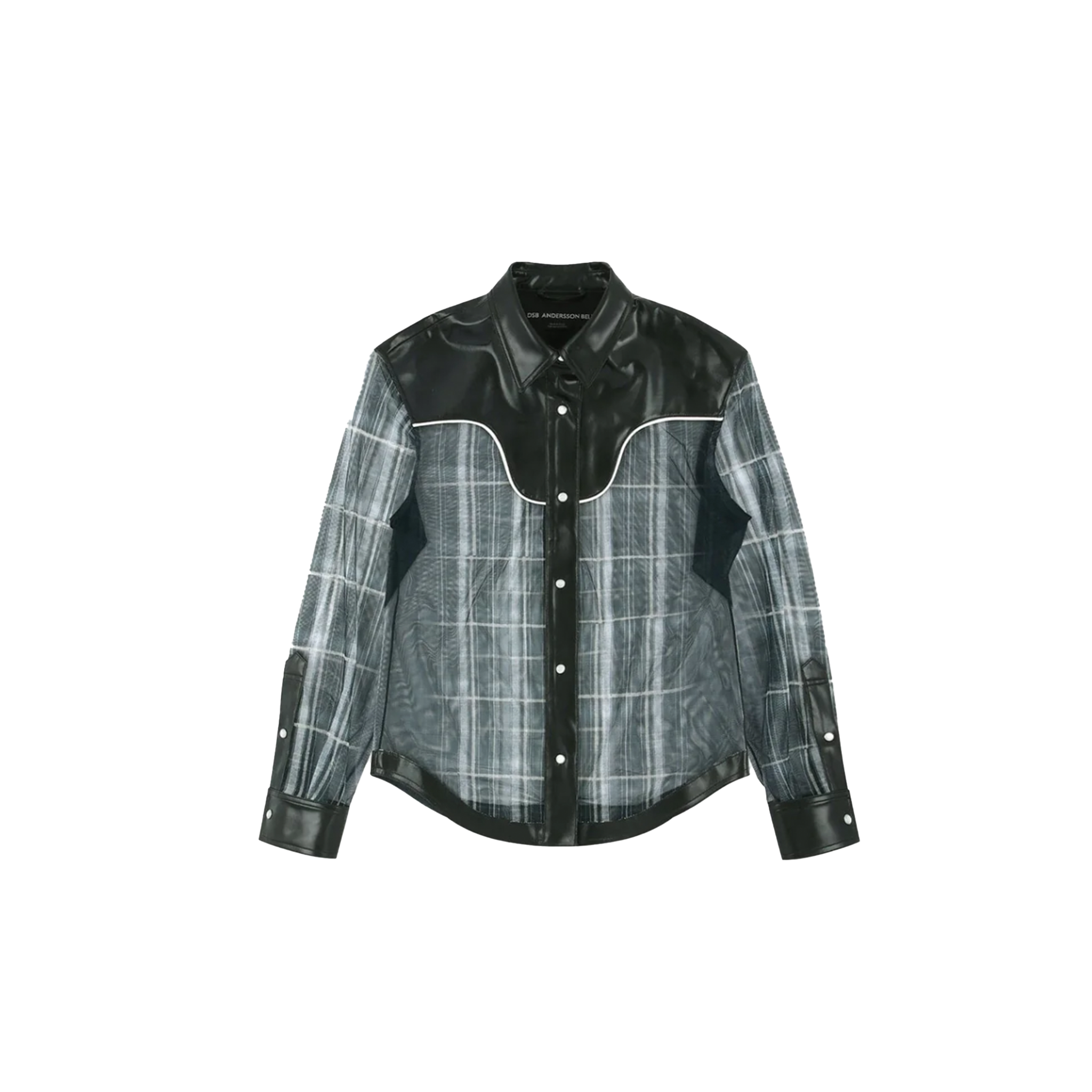 Patent Leather Combo Sheer Western Shirts