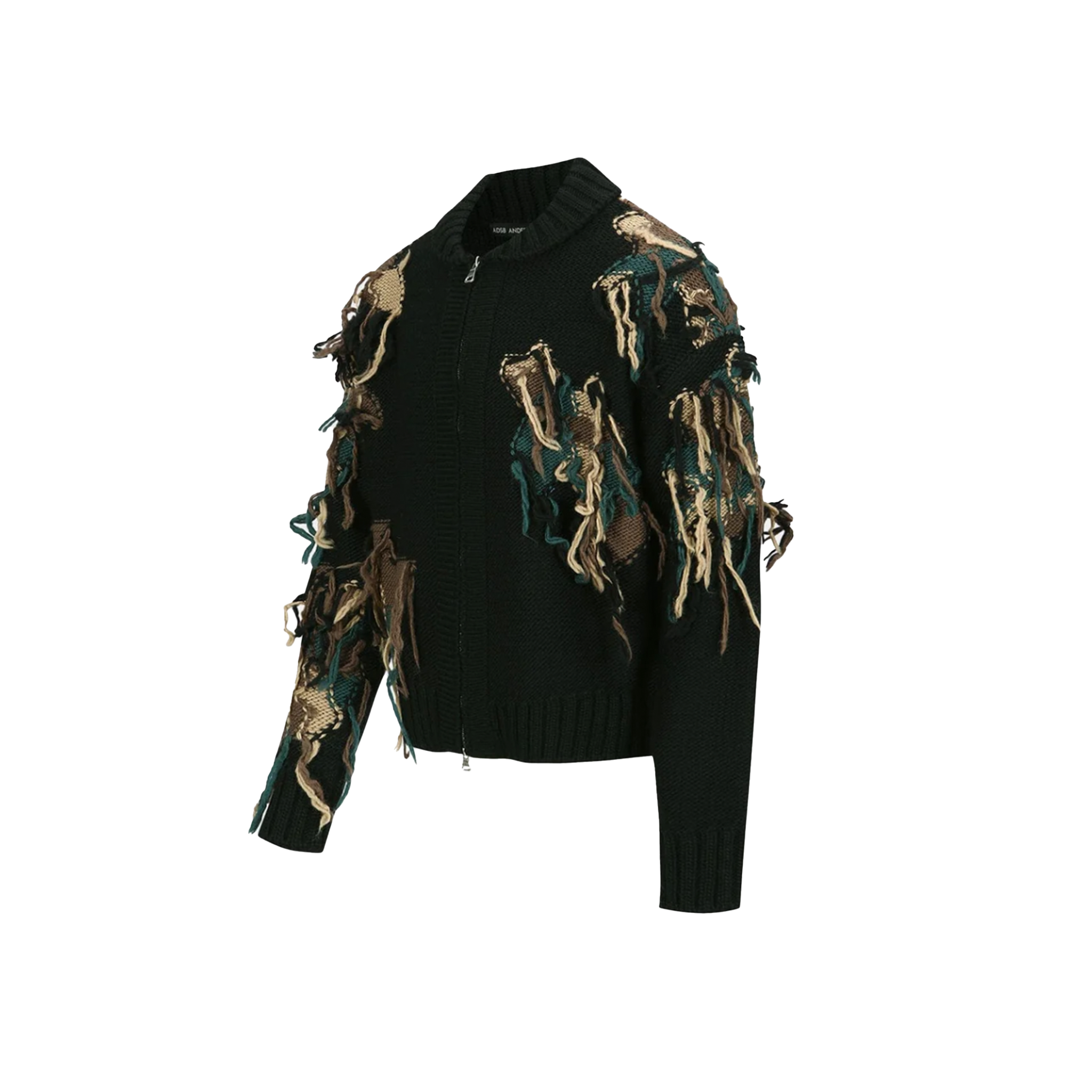 Camouflage Zip-Up Cardigan