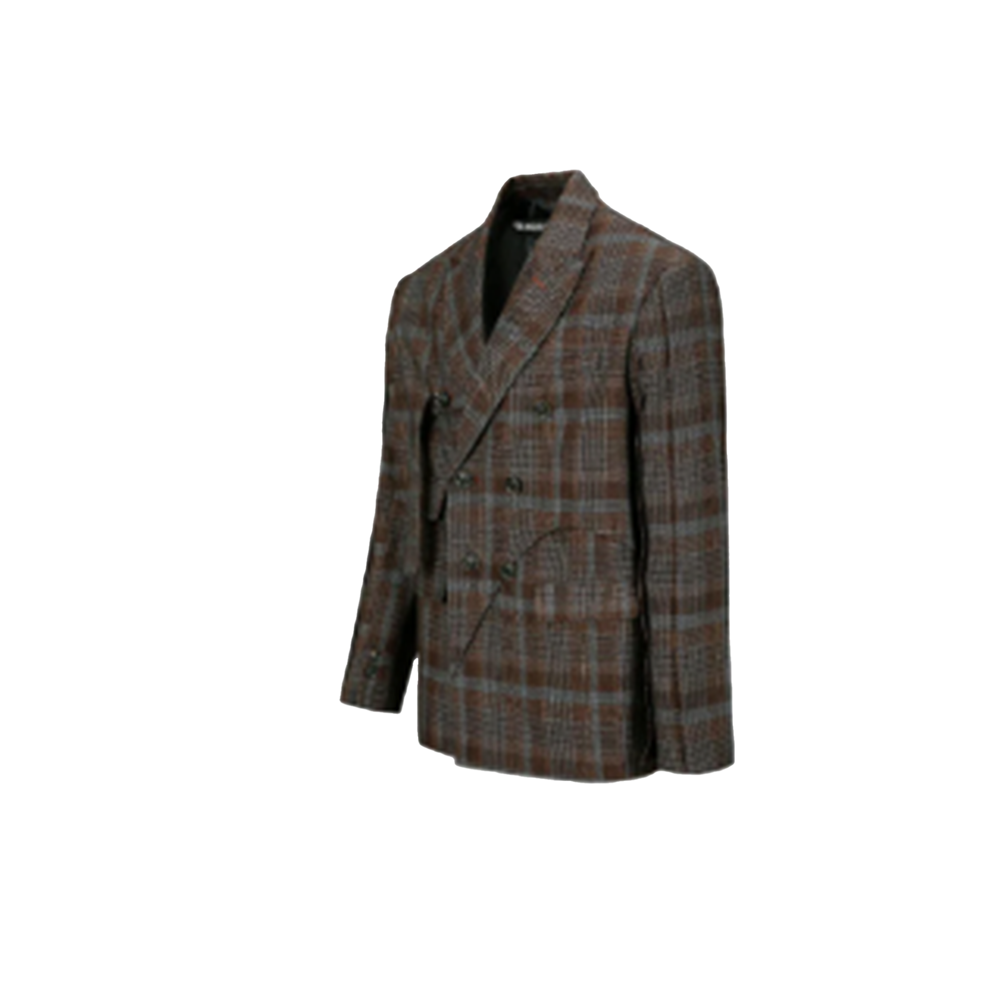 Soe Check Wrap Double Breasted Jacket