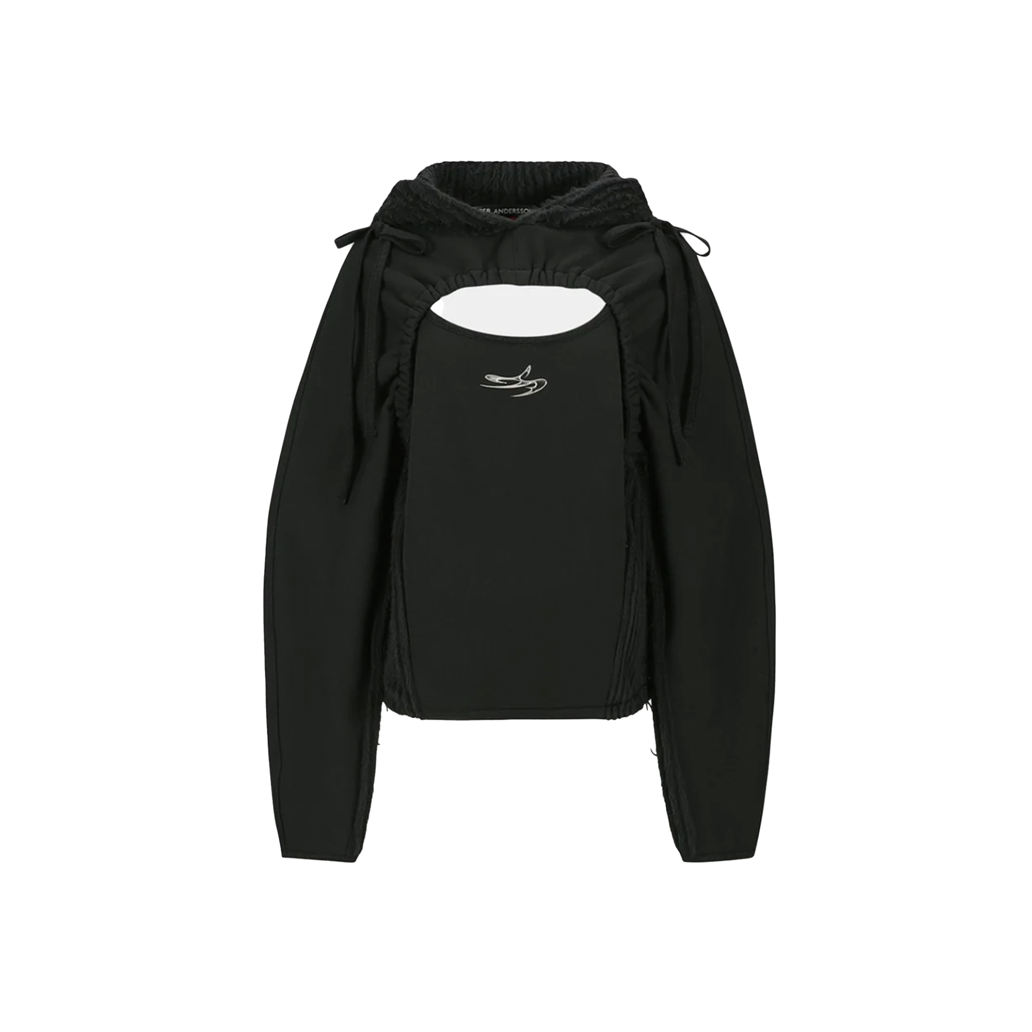 Essential Cut Out Shirring Hoodie