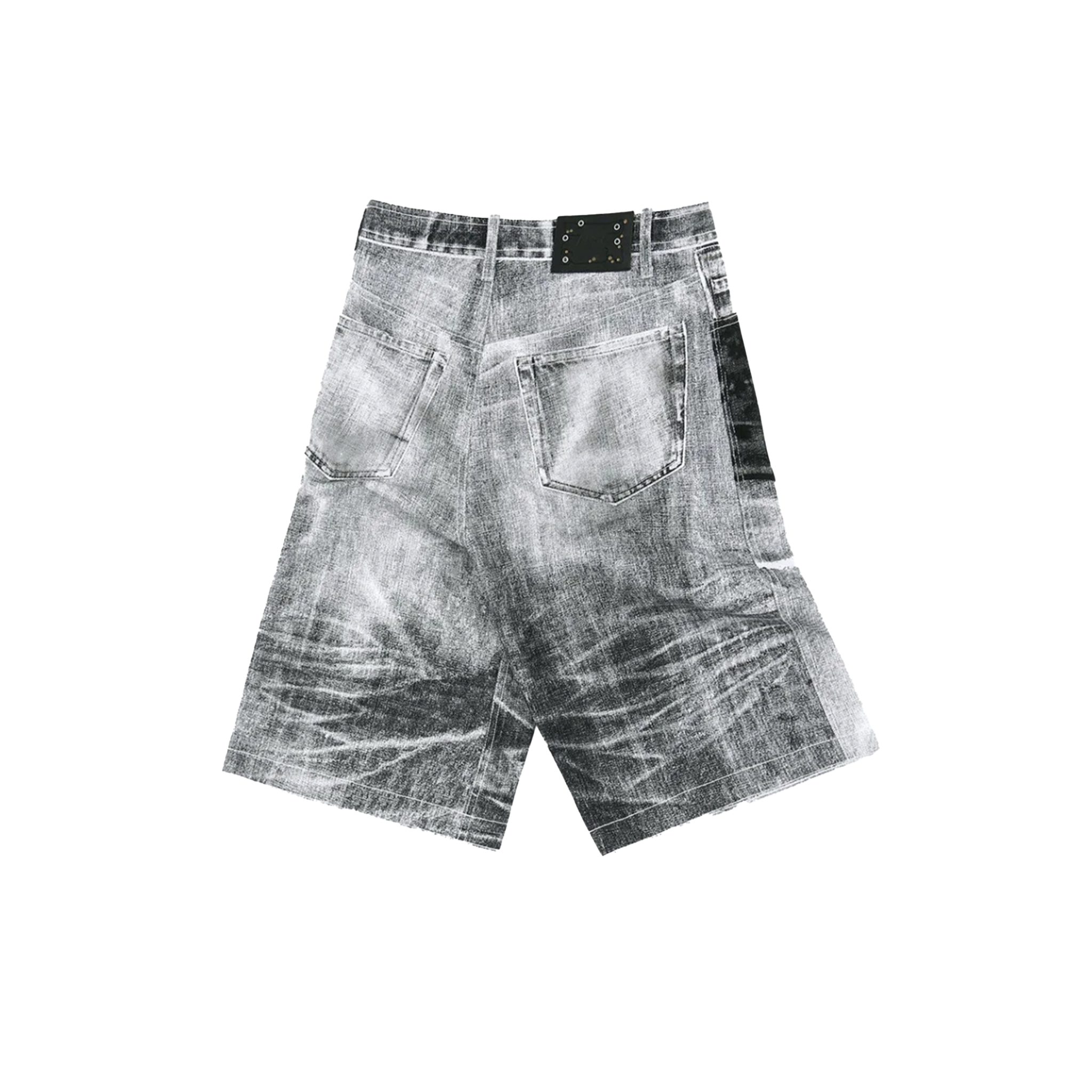 Lace Paneled White Denim Shorts