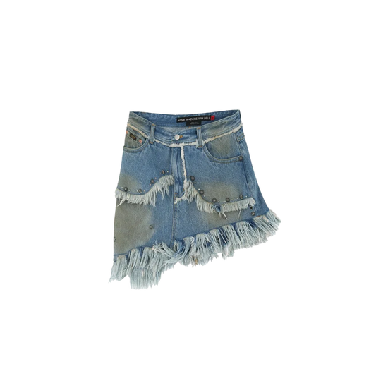 Dusty Denim Riveted Skort