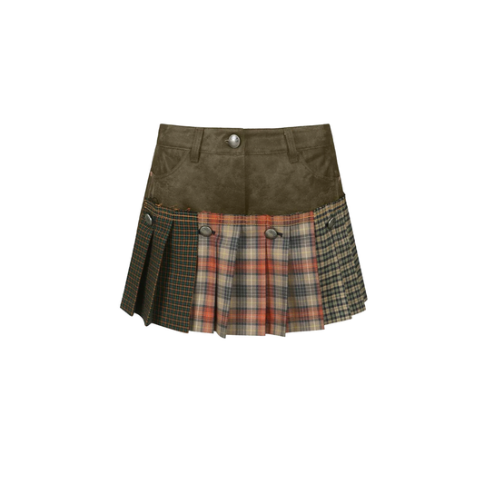 Molly Faux-Leather Micro Detachable Skort