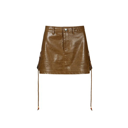 Penny Lace-Up Micro Skirt