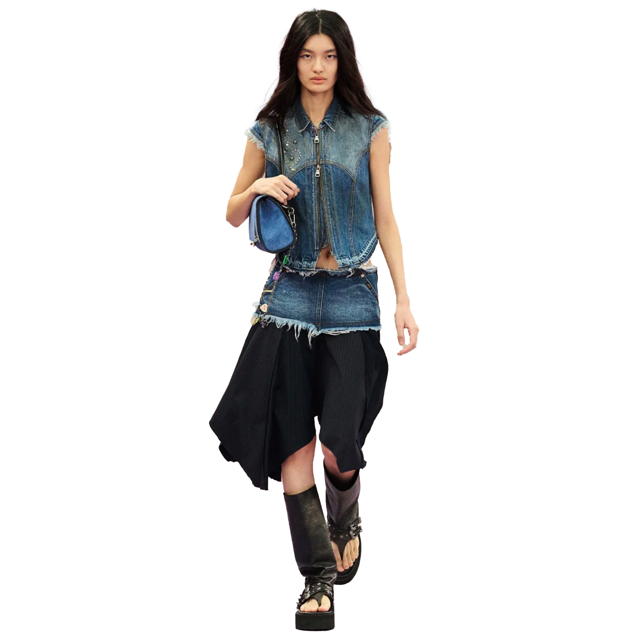 Denim Combination Fairy Skirt