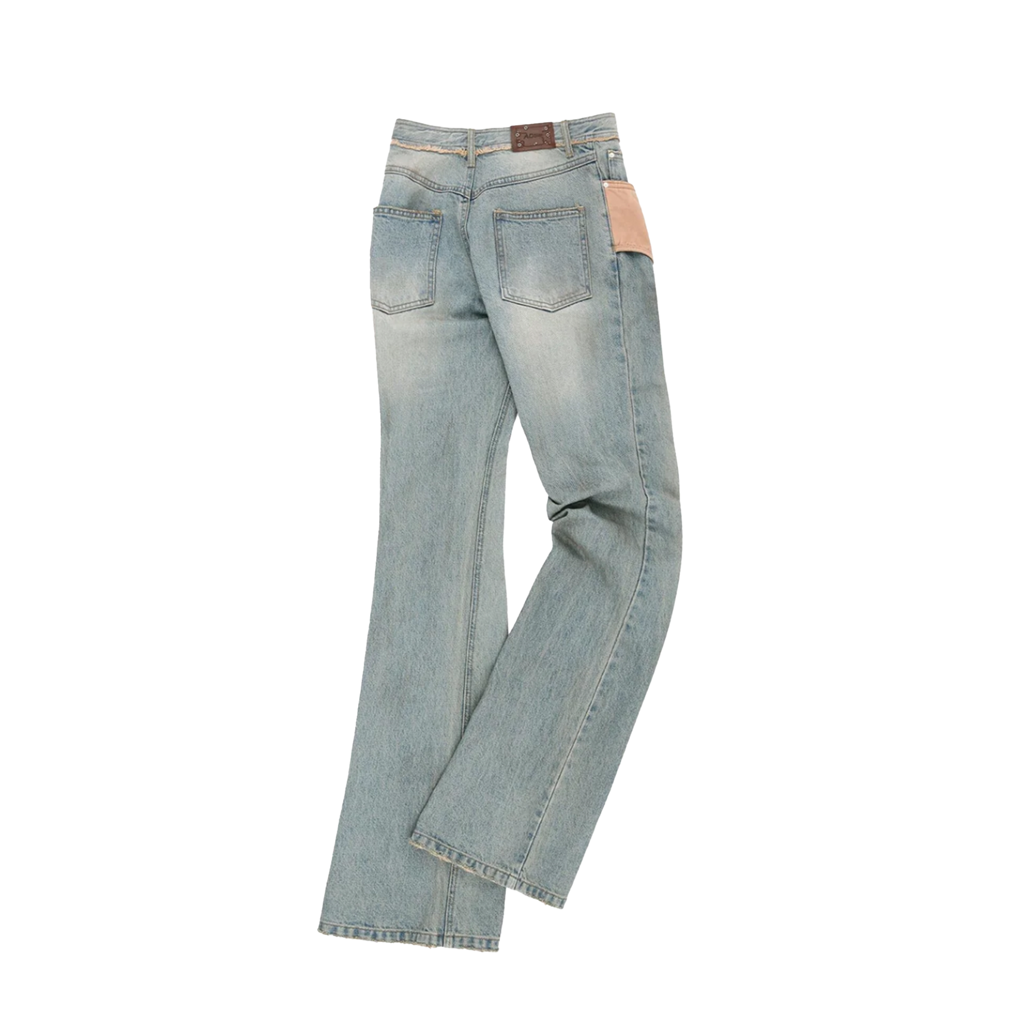 Deconstructed Dirty Wash Bootcute Jeans