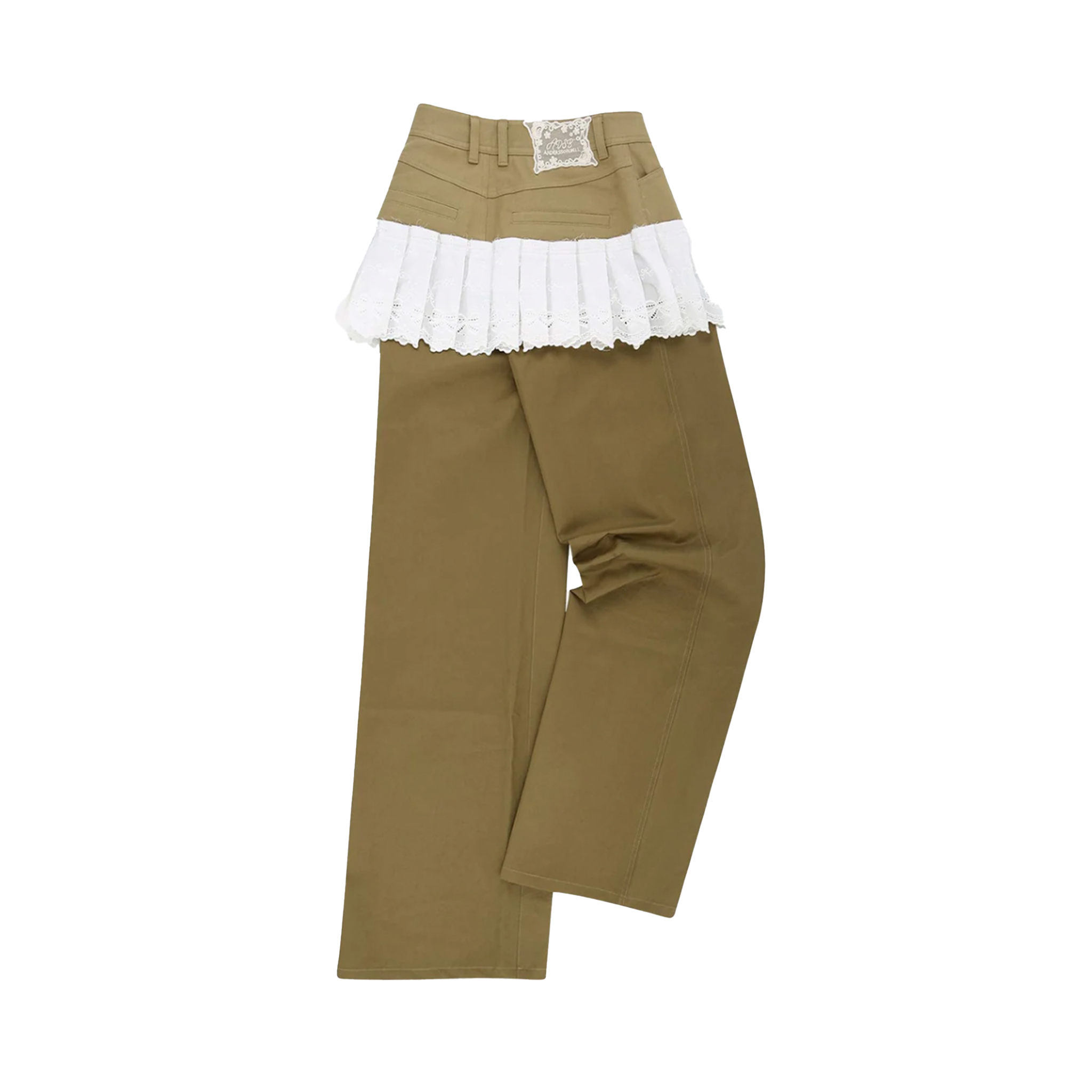 Lace Pleats Skirt Pants