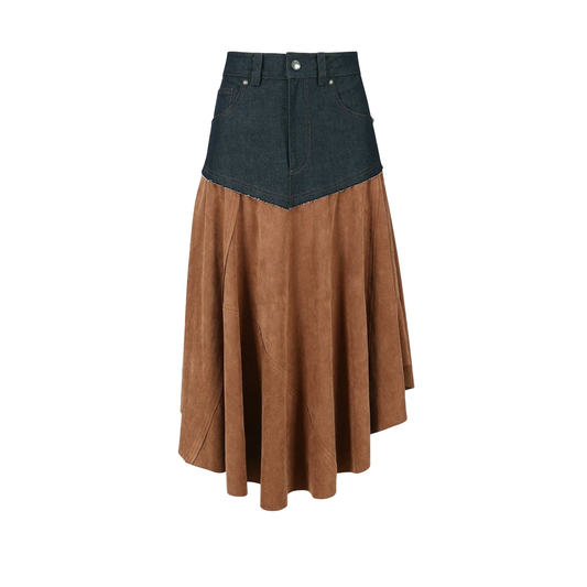 Indigo Faux Suede Fairy Skirt