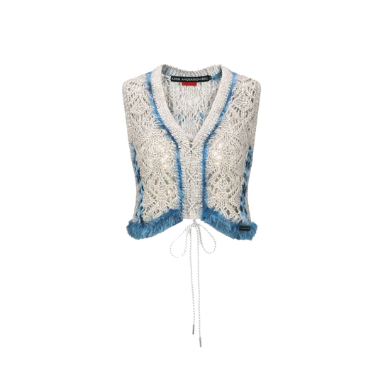 Western Lace-Up Knit Vest