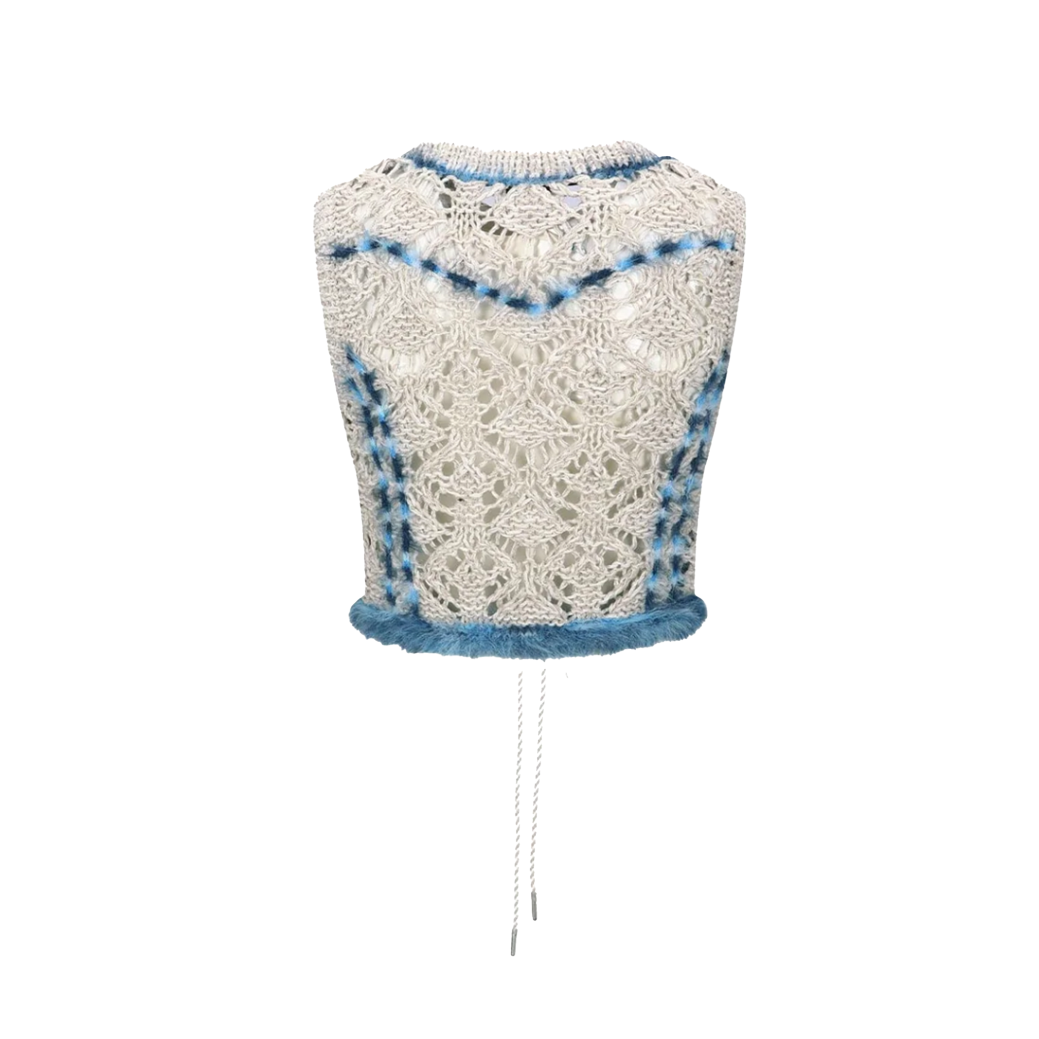 Western Lace-Up Knit Vest