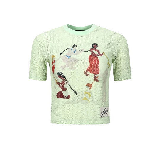Hair Braid Circle Ringer T-Shirt