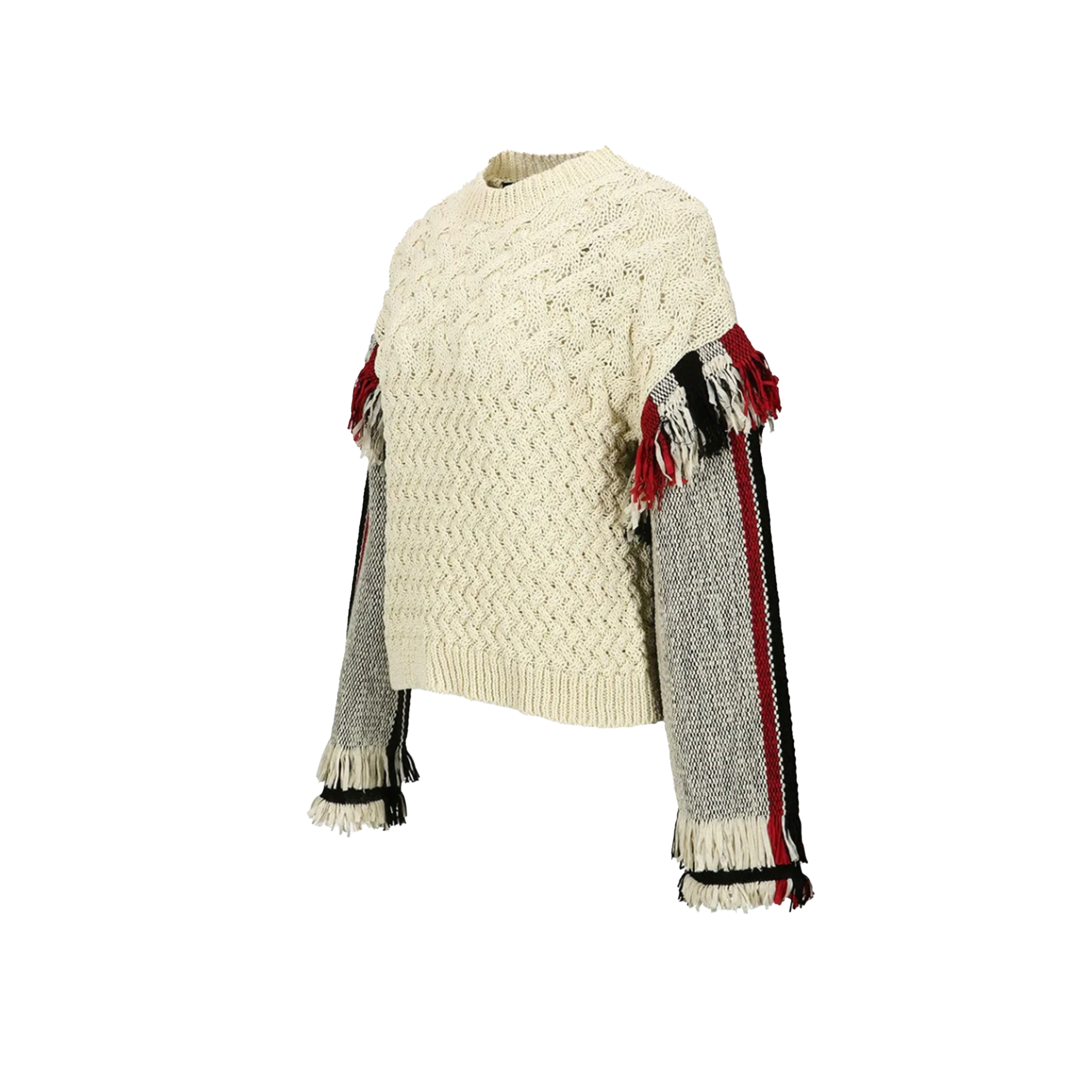 Unisex Tassel Sleeve Oversized Knit Sweater