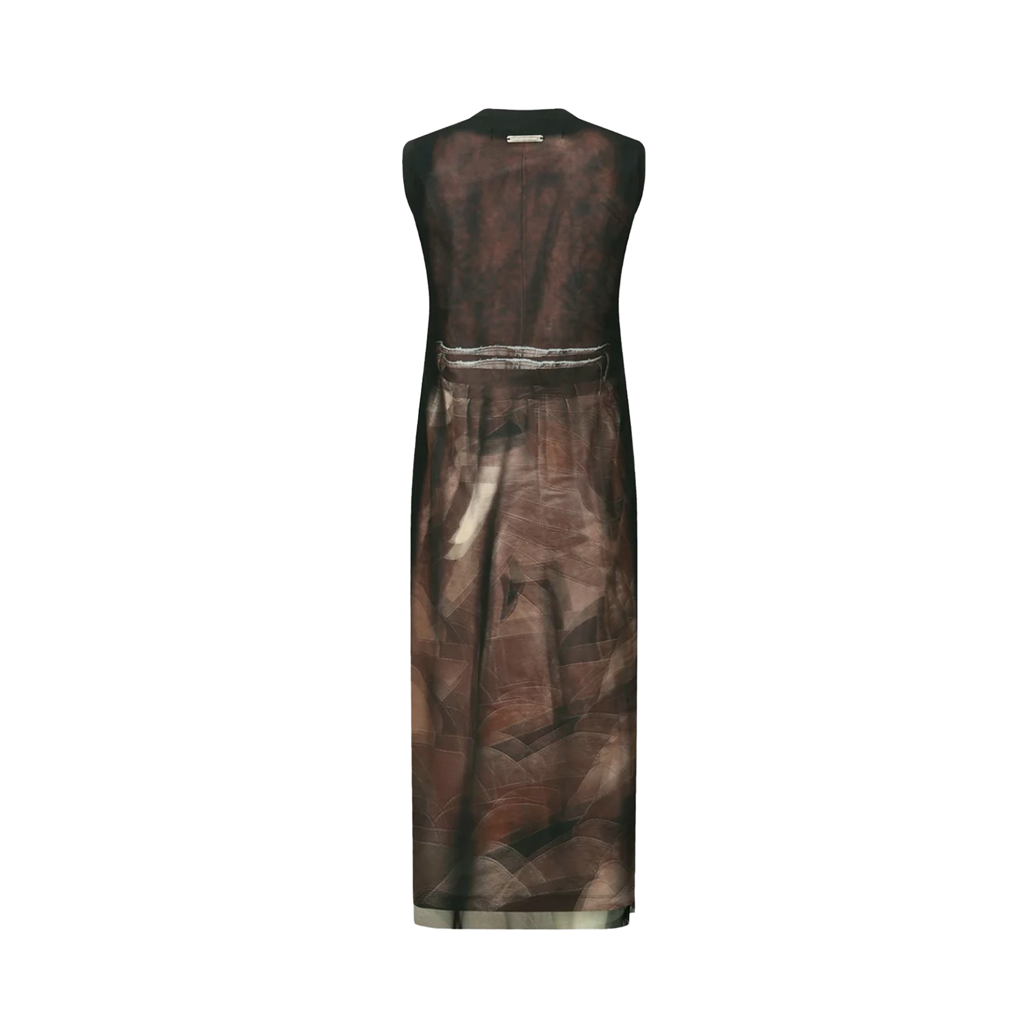 Lenticular Trench Coat Printed Jersey Dress