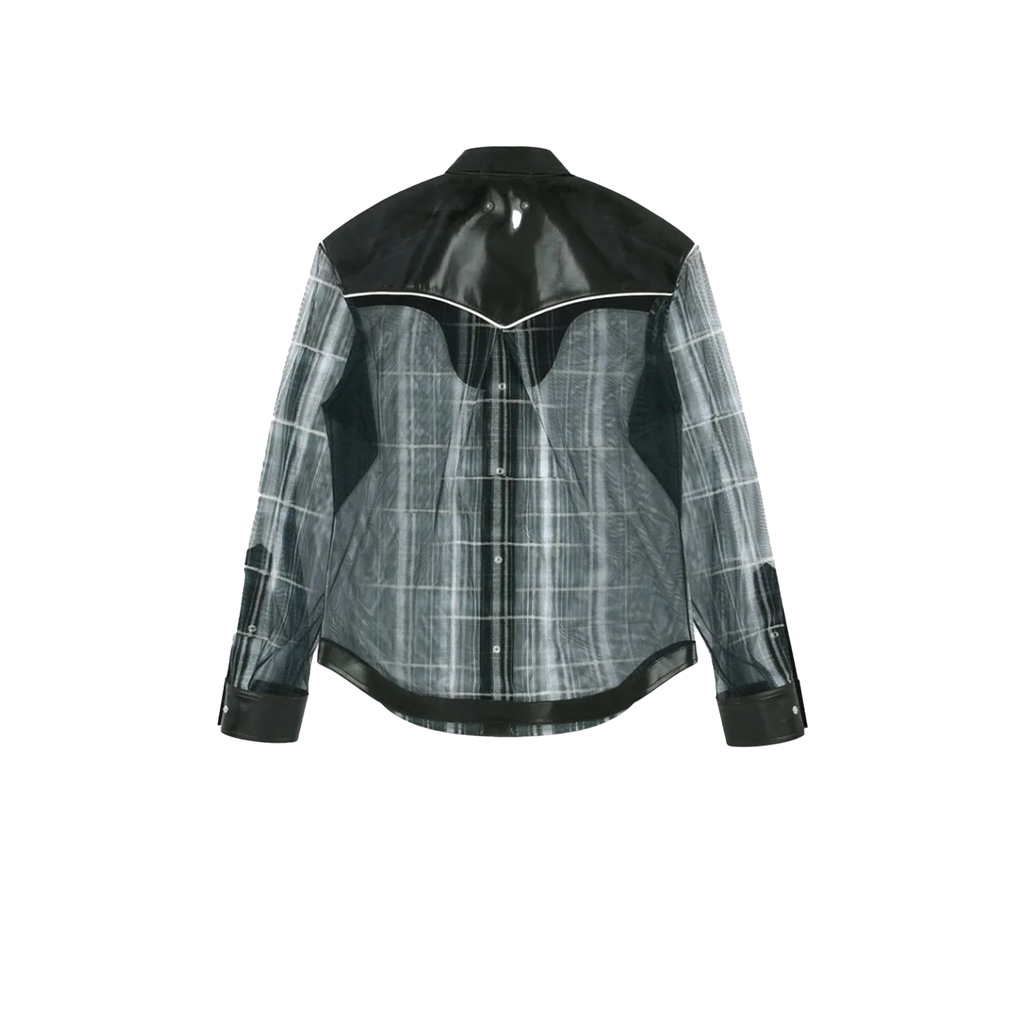 Patent Leather Combo Sheer Western Shirts