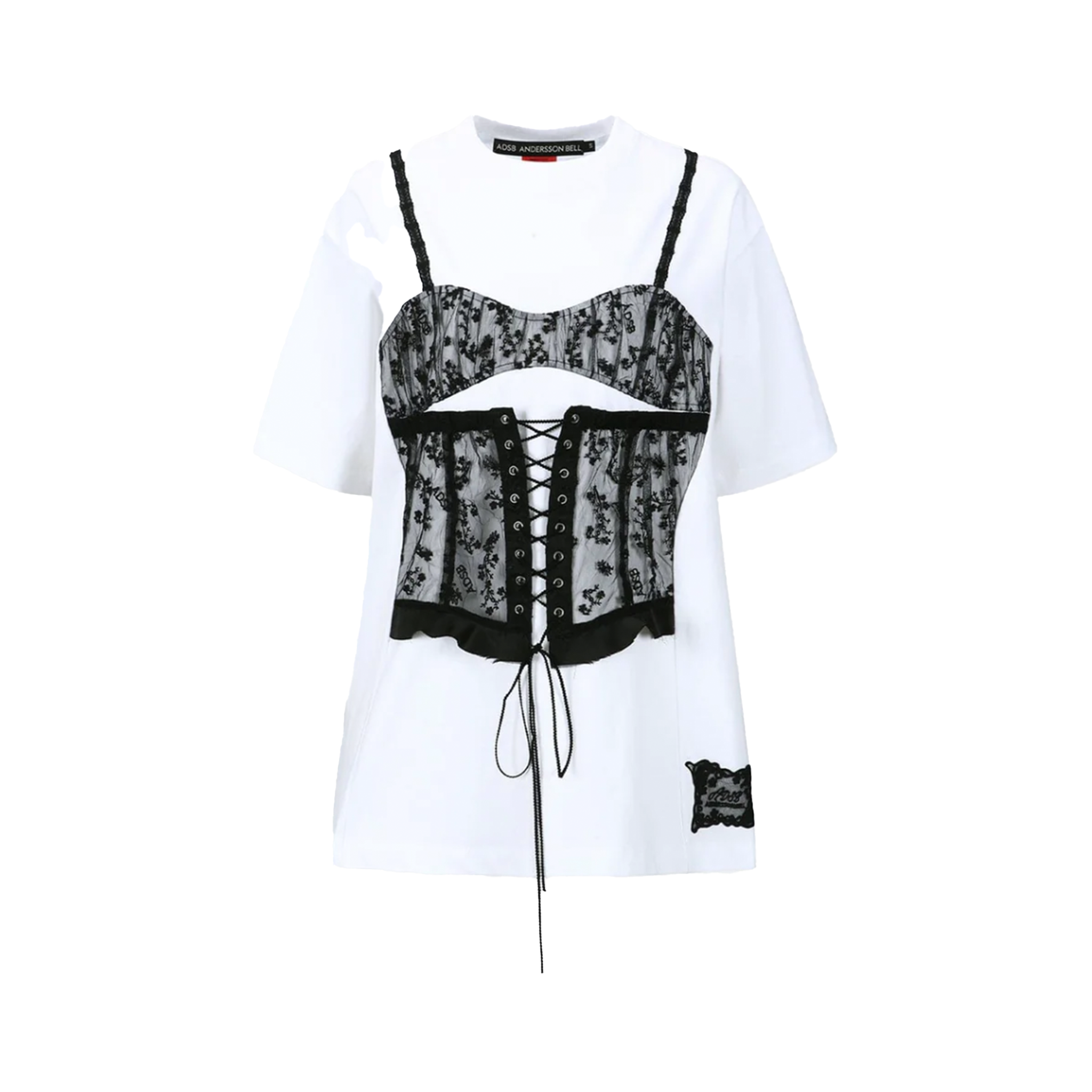 Lace Corset Oversized T-Shirt