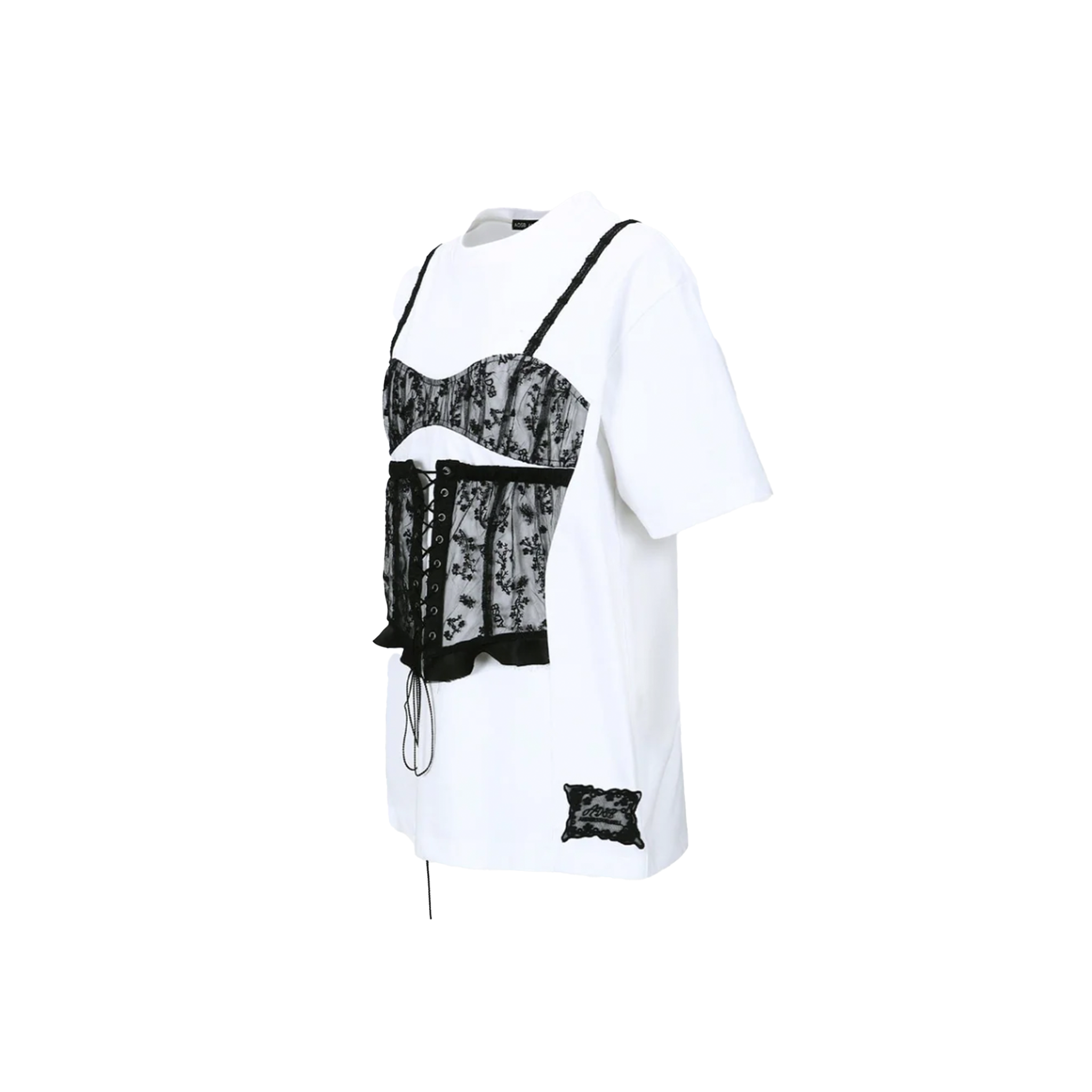 Lace Corset Oversized T-Shirt