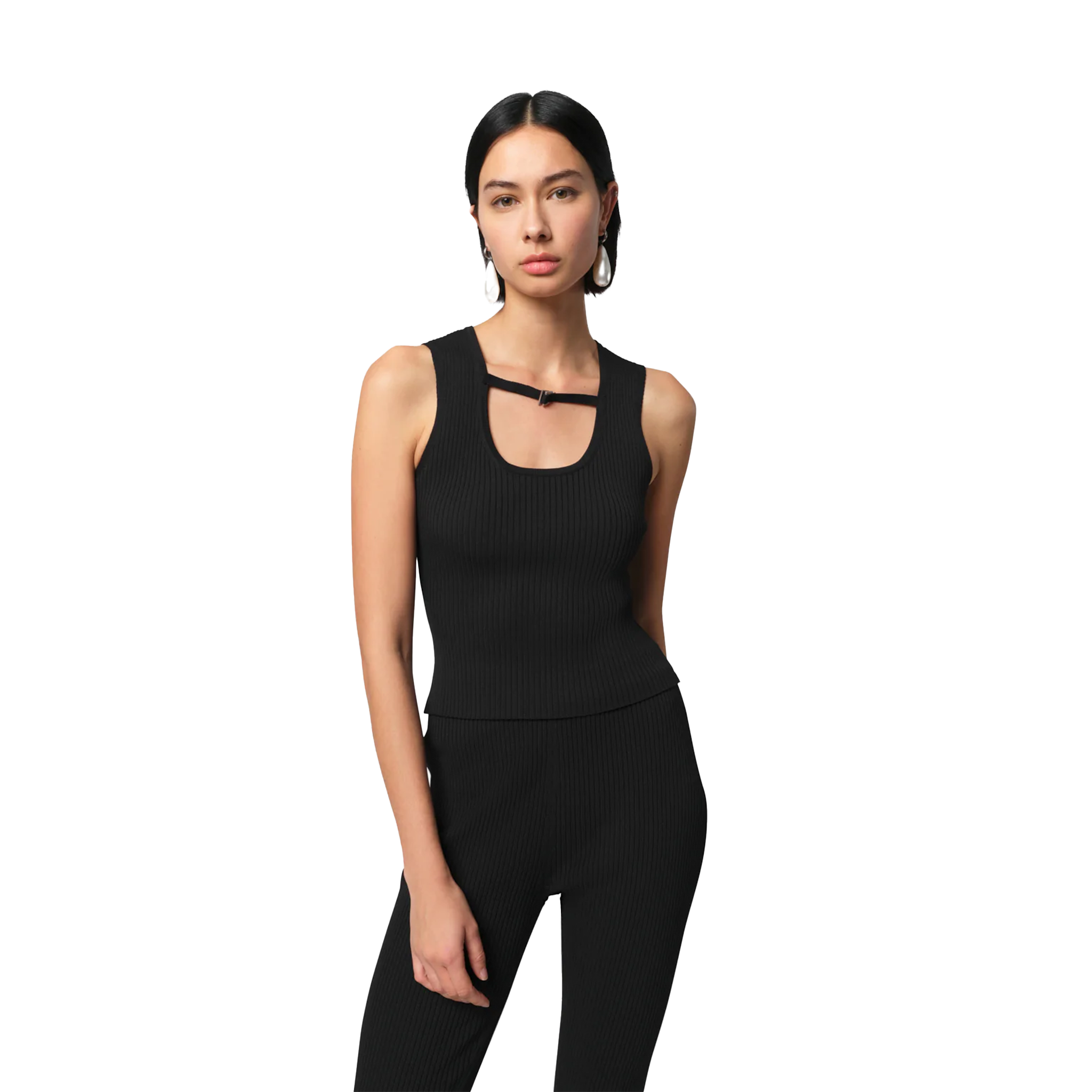 Blake Scoop Tank Noir