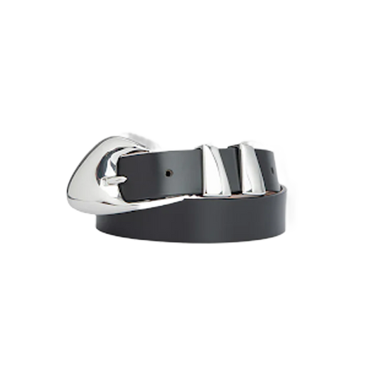 Moore Black Semi Patent Leather