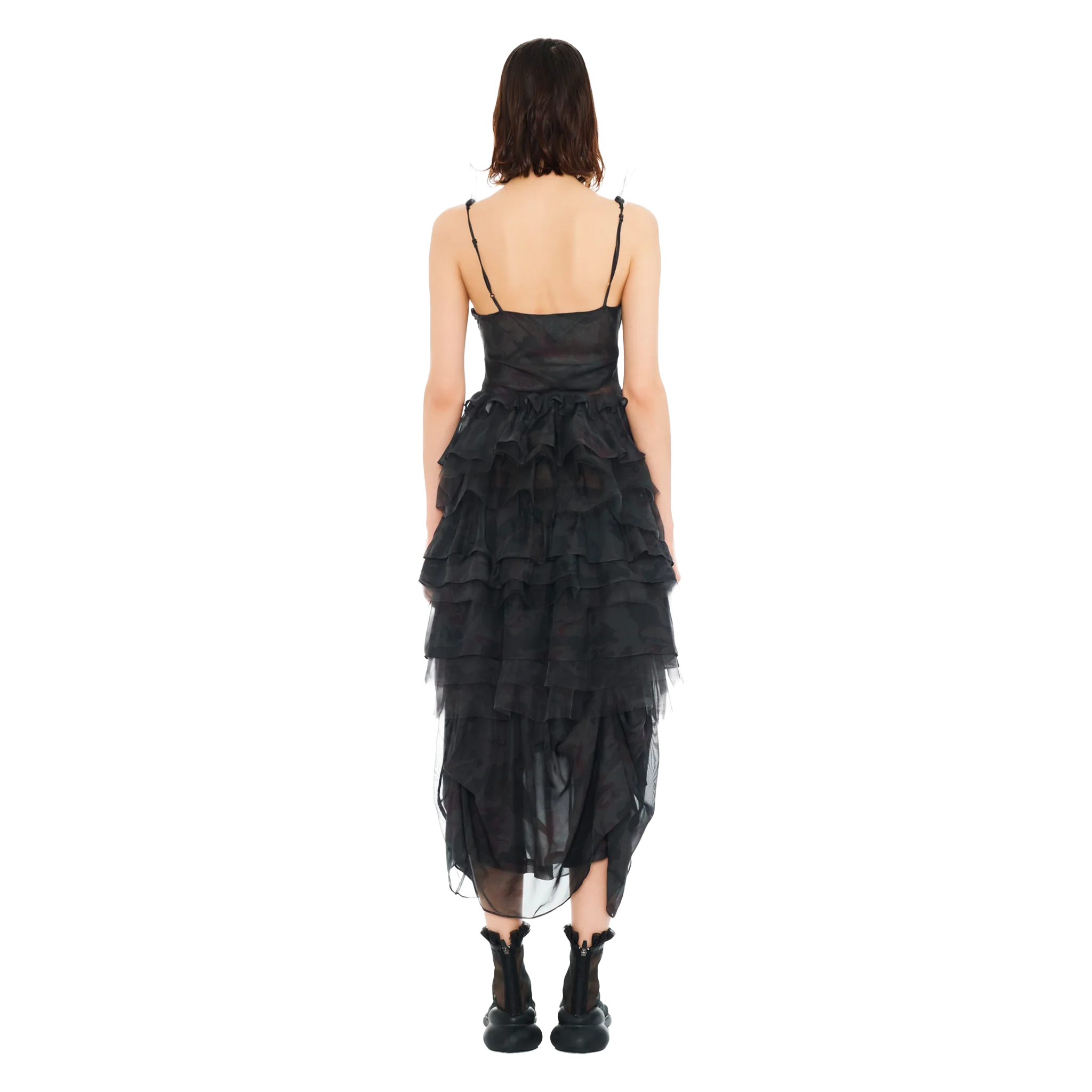 Chiffron and Organza Geranium Dress