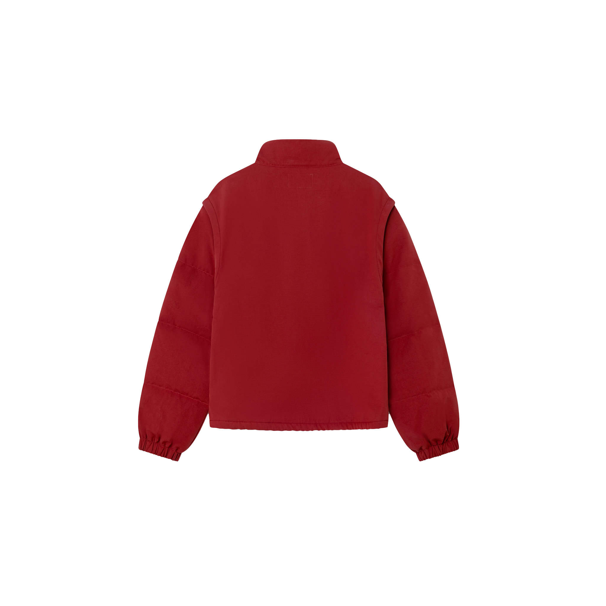 Red Zip Off Sleeve Jacket