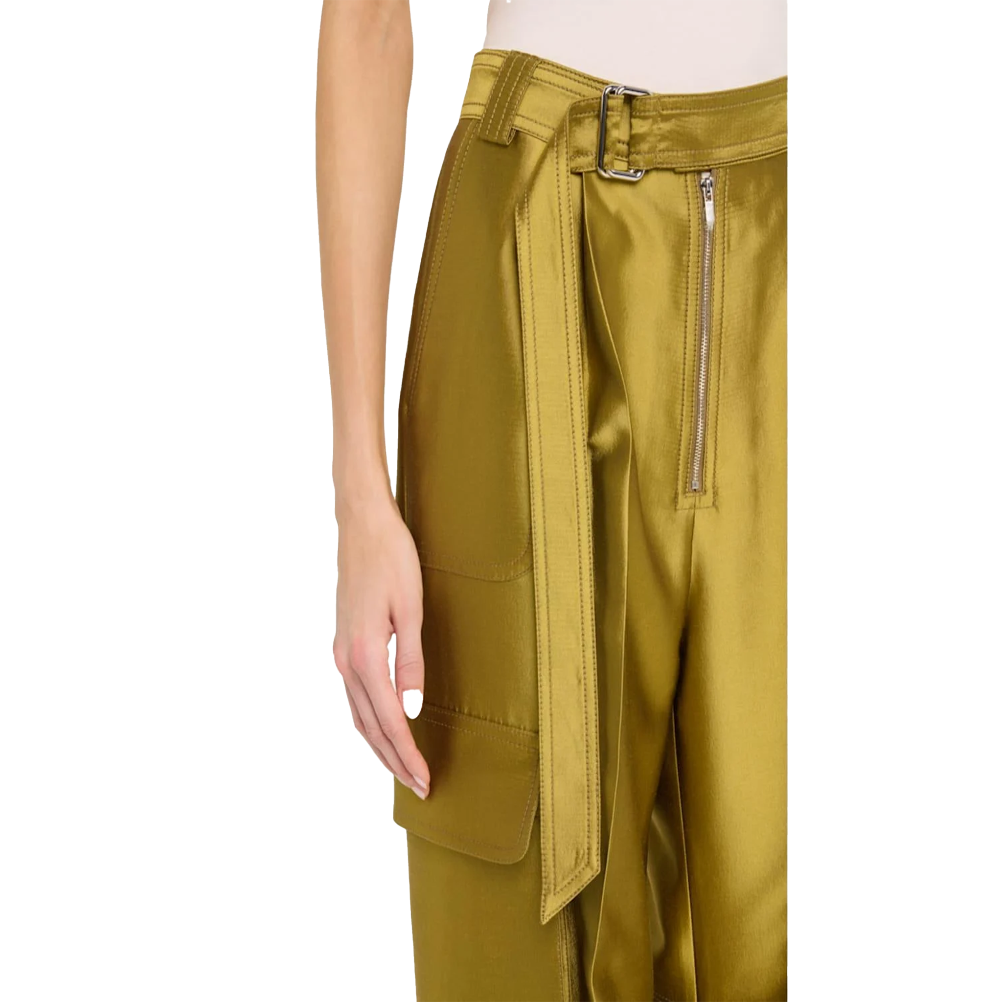 Silk Cargo Pants
