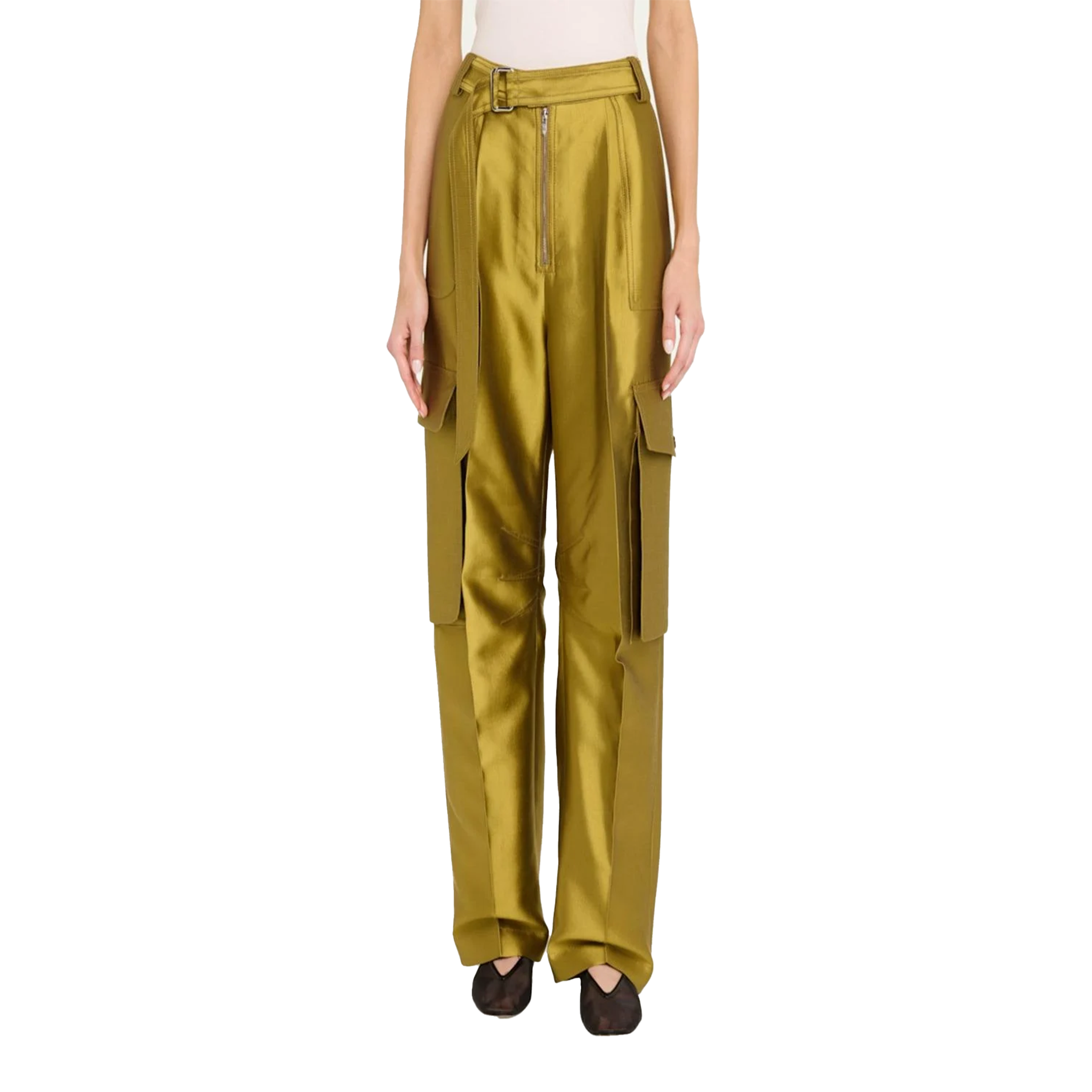 Silk Cargo Pants