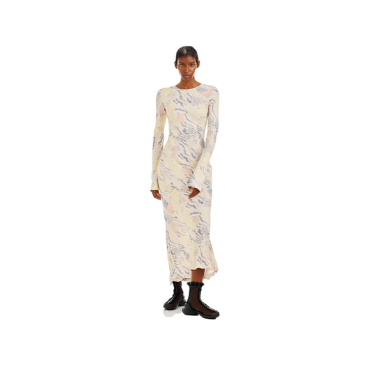 Washed Zebra Floral Yuri Dress