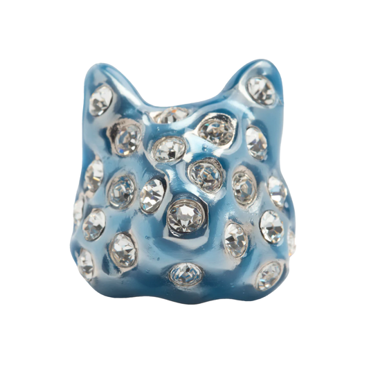 Sea Blue Puffy Bunny Ring