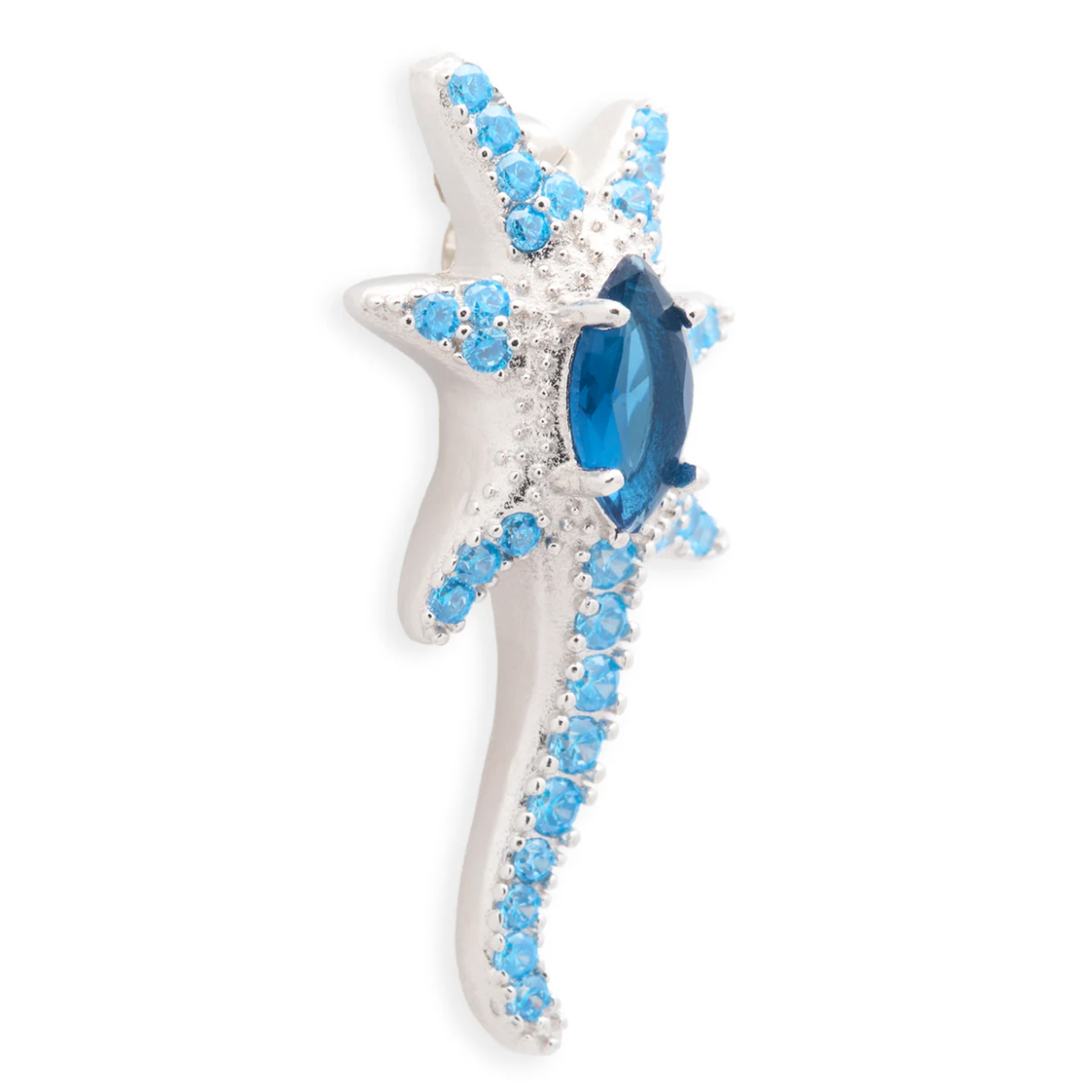 Aquamarine Star Trail Earrings