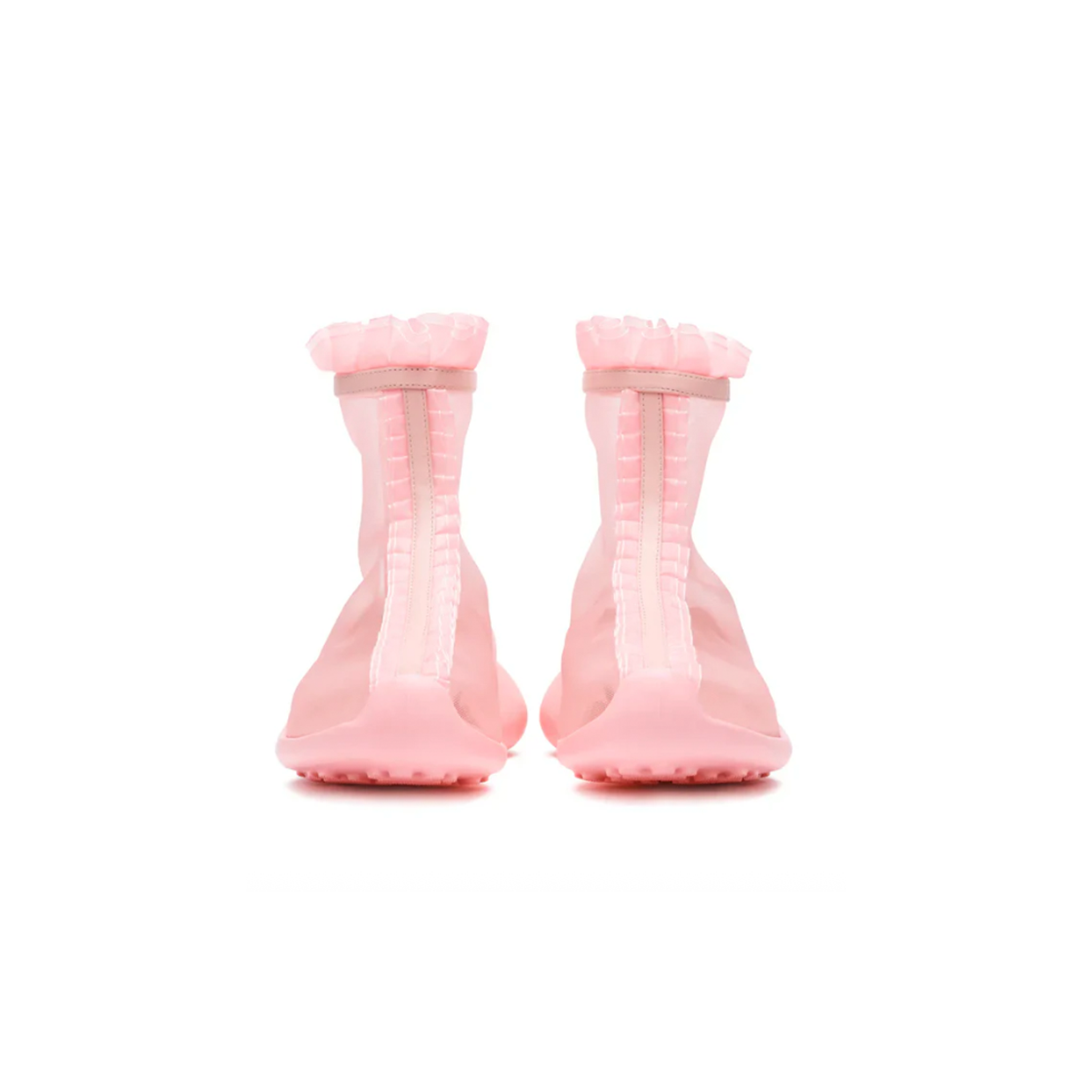 Pink Mesh Rufl Boots
