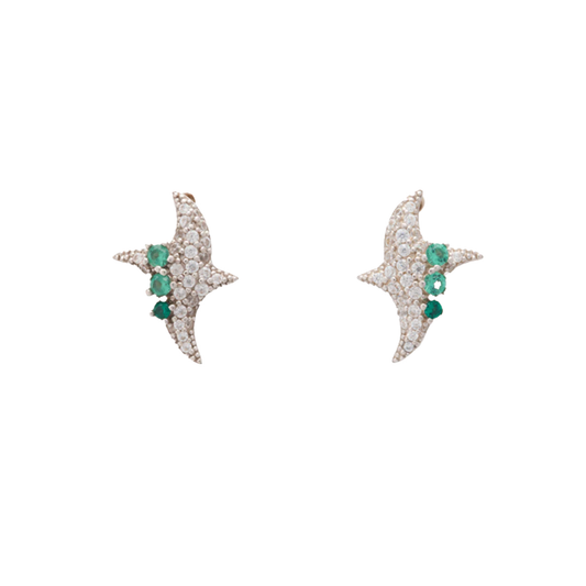 Emerald Twister Earrings