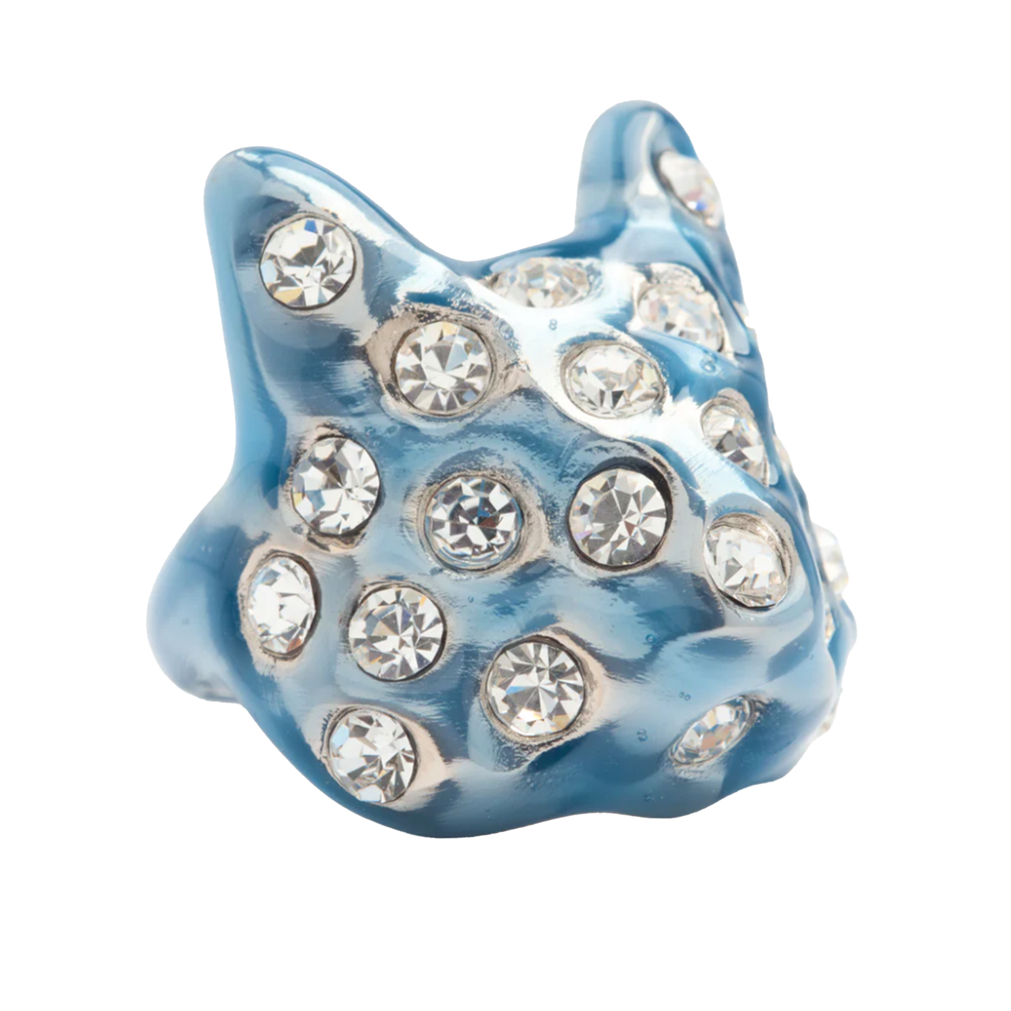 Sea Blue Puffy Bunny Ring